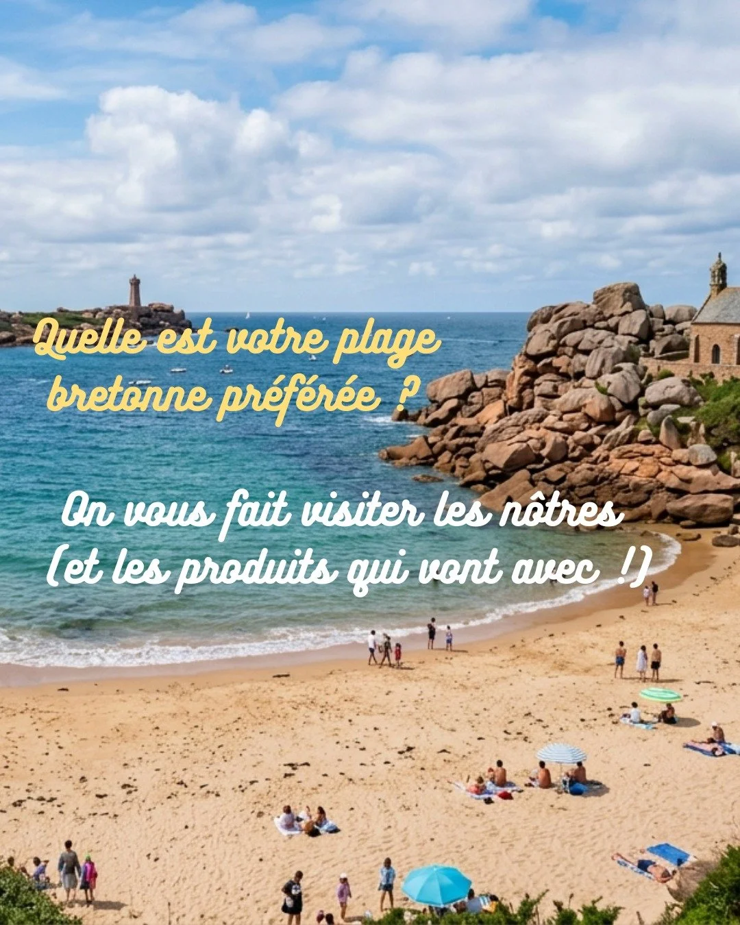 Certains produits se d&eacute;gustent &agrave; table. Les n&ocirc;tres, on les a emmen&eacute;s en balade 🐚
Cidre, caramels, rillettes, sardines... toute la Bretagne dans un panier.
Et vous, sur quelle plage les imaginez-vous ? Dites-nous tout en co