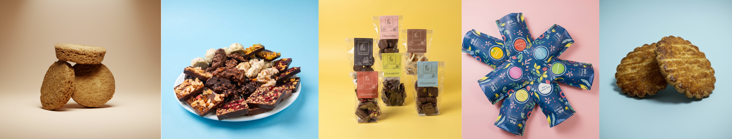 biscuits kerlann vrac, chocolats vrac, thés, chocolats en sachet proposés chez Encore & Encore
