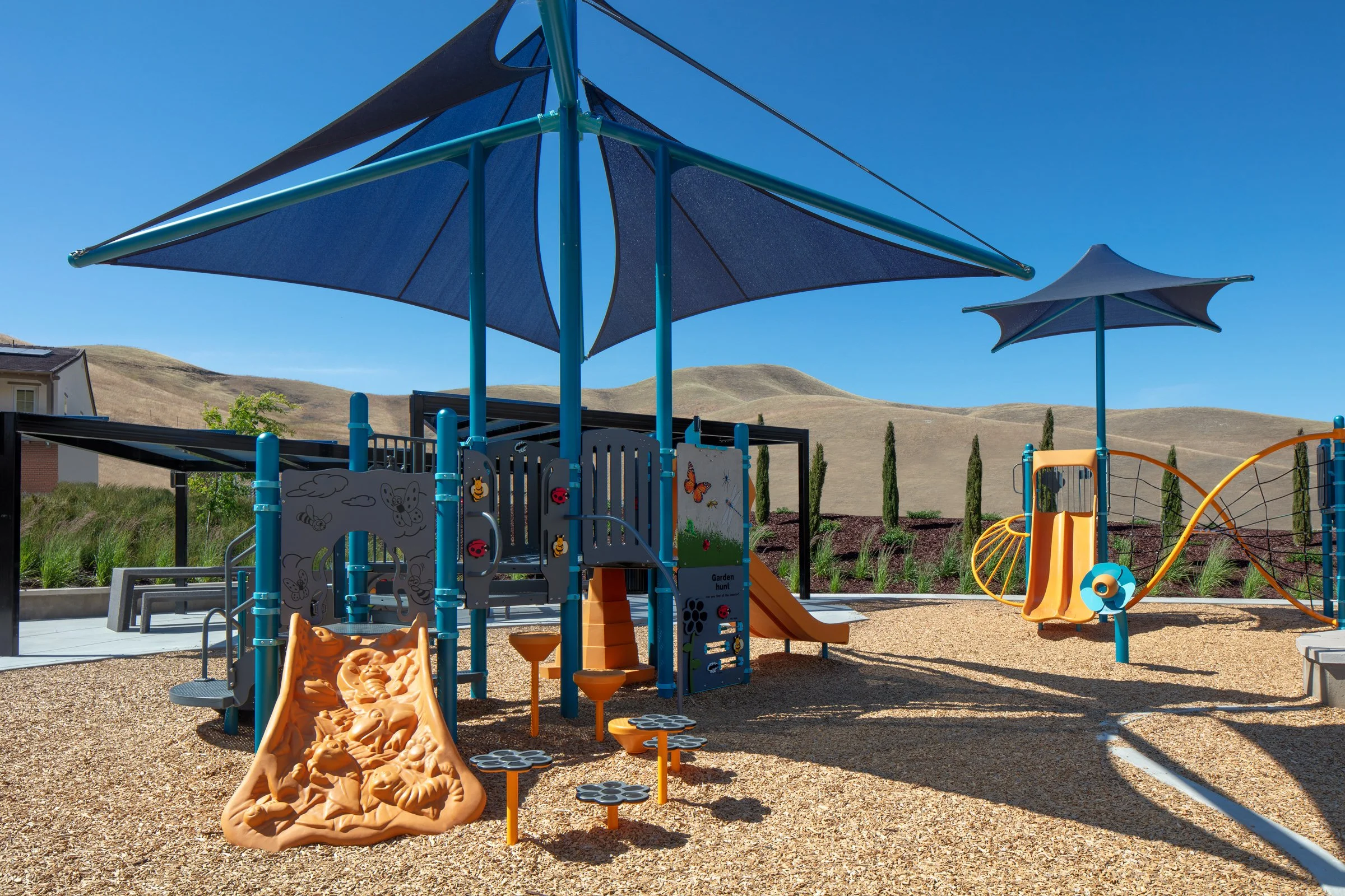 Shade structures reflects the angles of bird wings