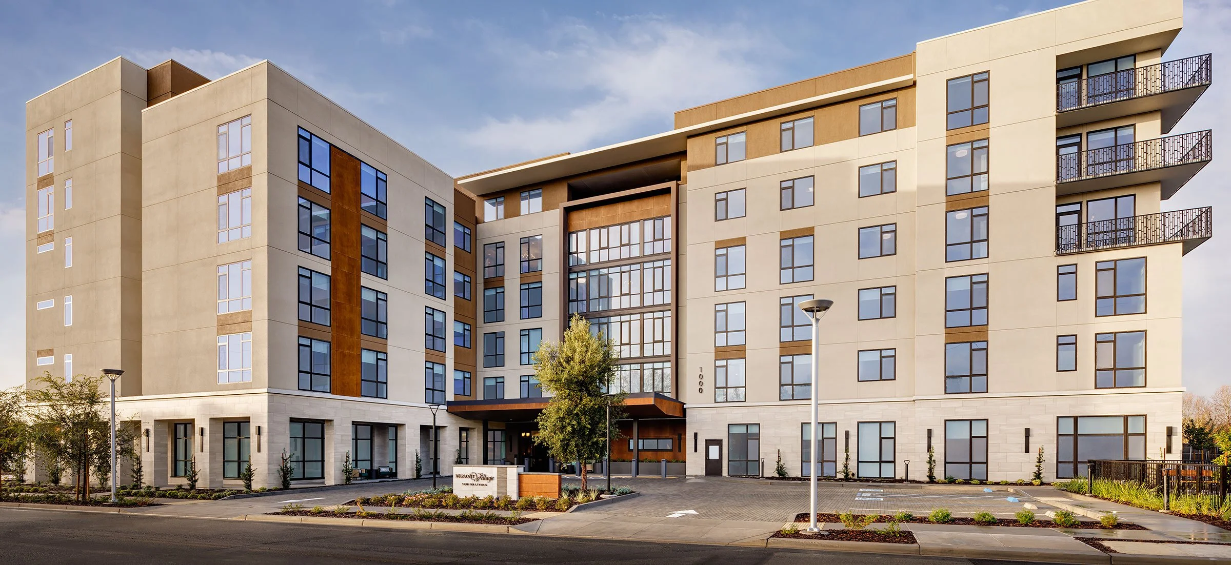 Image of Belmont Village's exterior; photo courtesy of W.E. O'Neil