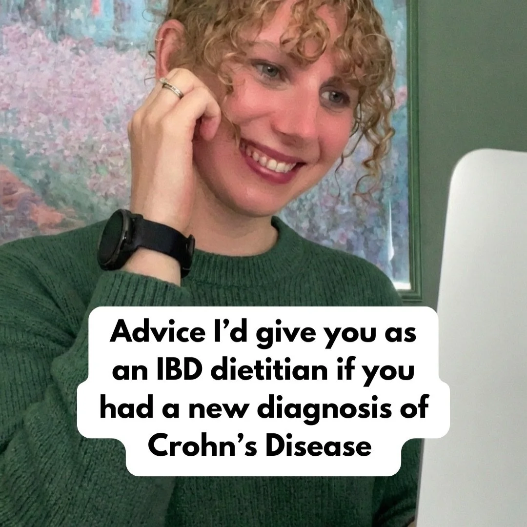 Eating with Crohn&rsquo;s Disease can be overwhelming, but it doesn&rsquo;t have to be like this. 

I&rsquo;m an IBD dietitian helping people with Crohn&rsquo;s and colitis gain clarity and confidence in managing their diet. 

I help people: 

✅ Deve
