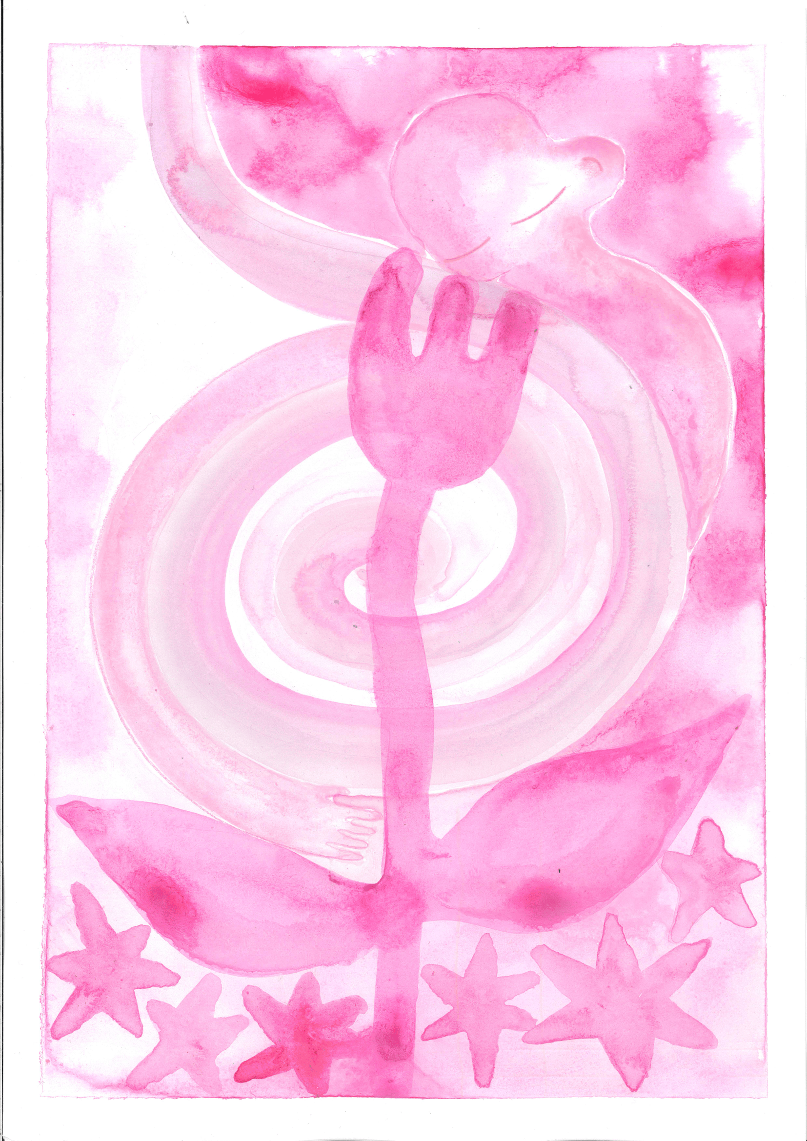 'On Wednesdays we create Pink' - original, A4