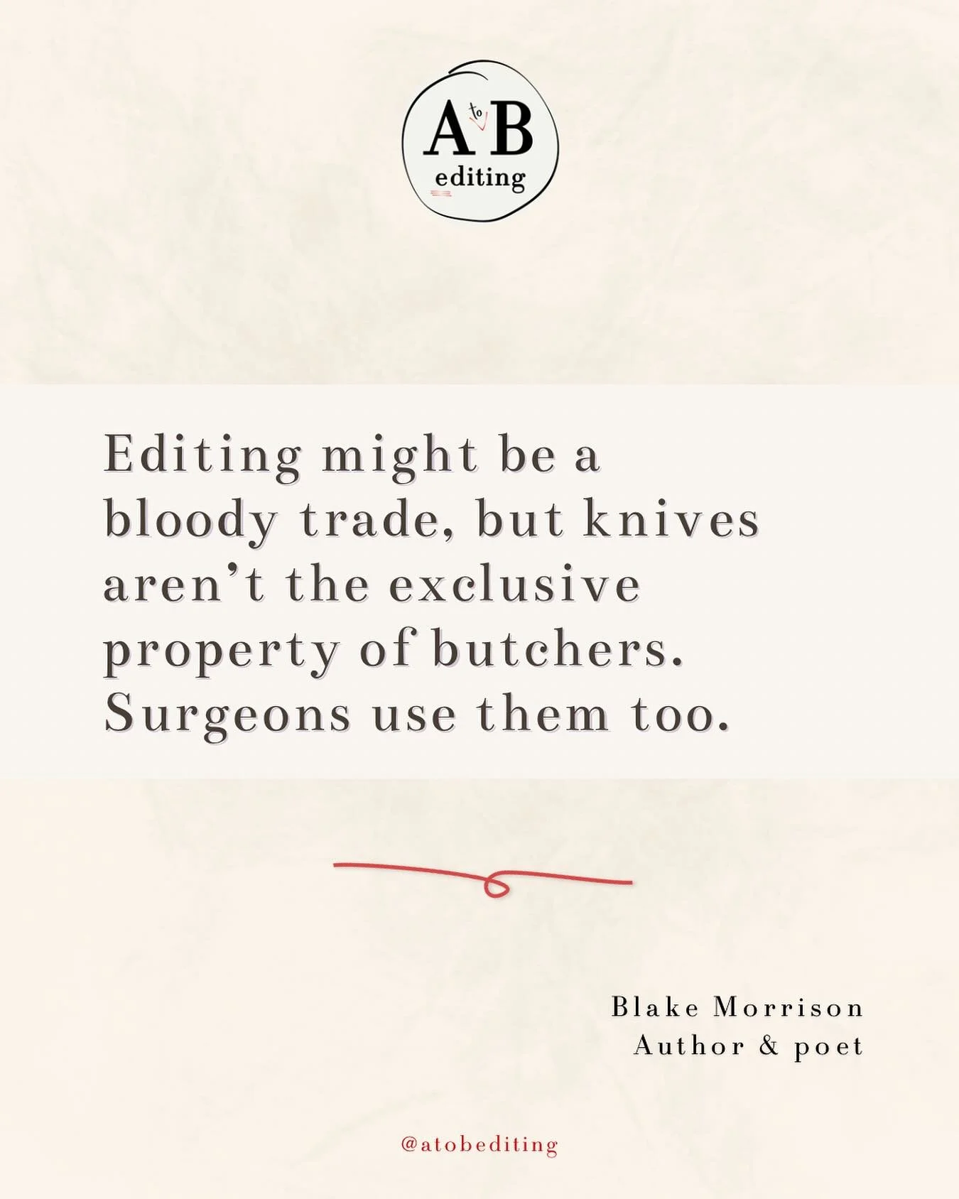 Monday musing ✨

Ever heard the phrase &lsquo;kill your darlings&rsquo;? It&rsquo;s rough, but very relevant when it comes to editing, whether it&rsquo;s self-editing or through a hired freelancer. Sometimes you need to cut the sentences you love the