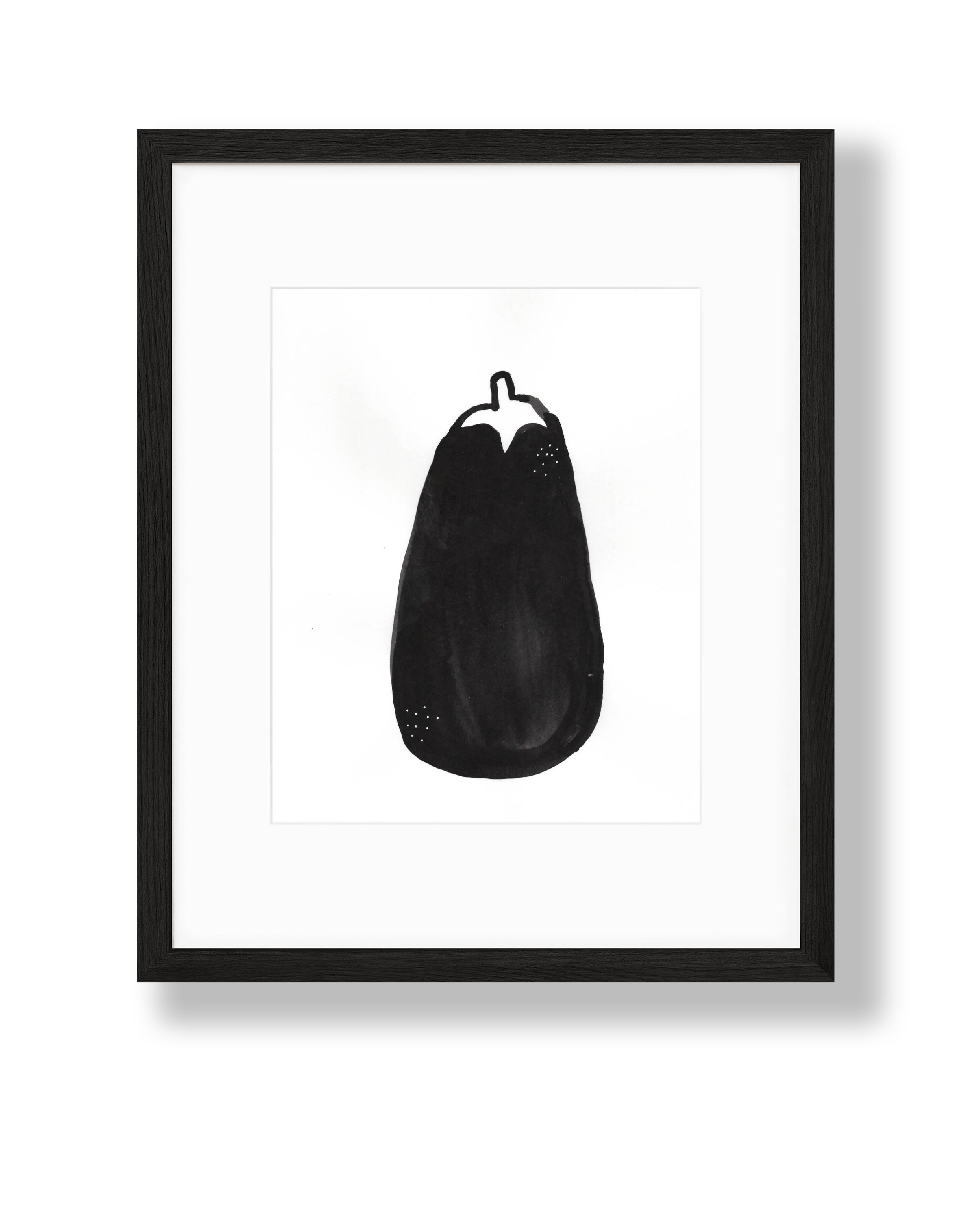 Eggplant Original Art by Inky Skoodles