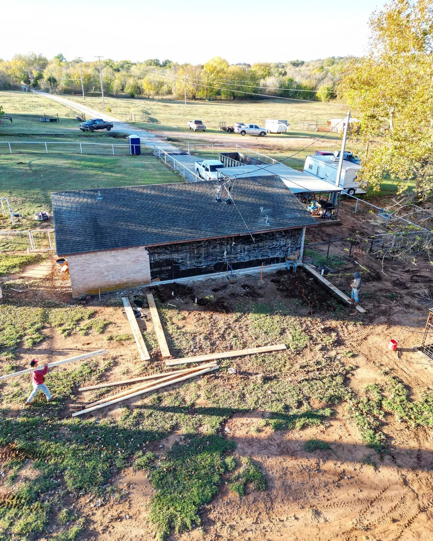 We are getting ready for concrete at our Lindsay addition today.