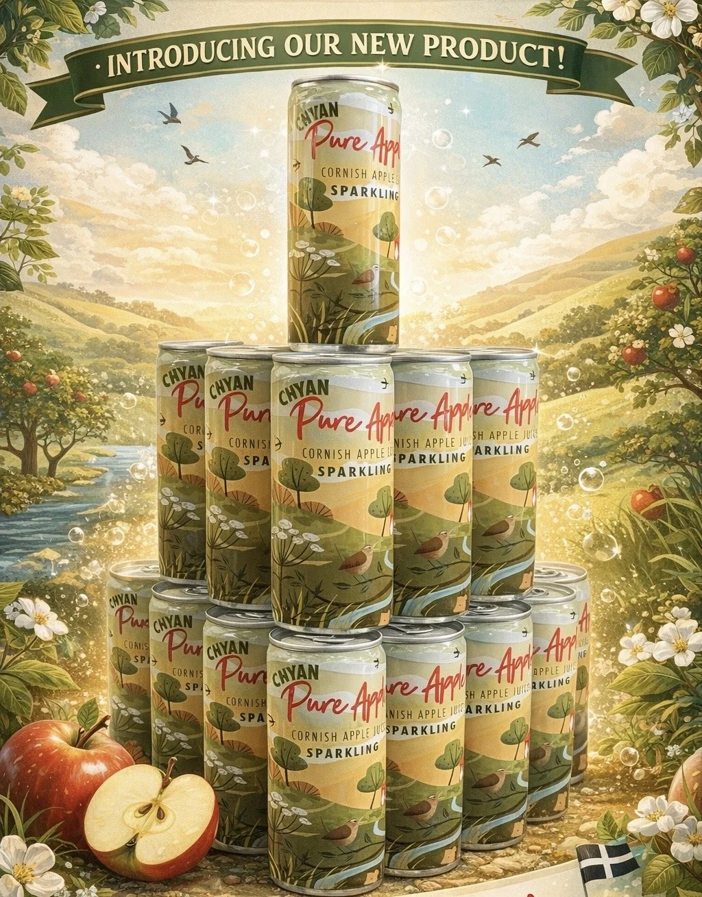 Chyan Pure Sparkling Apple Juice