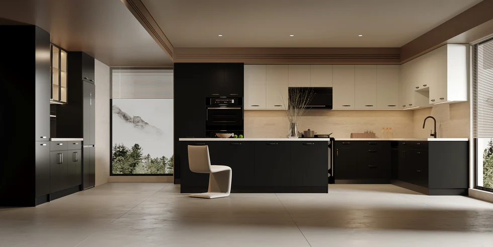 Modern Black and White Kitchen Cabinets | Contemporary Custom Design