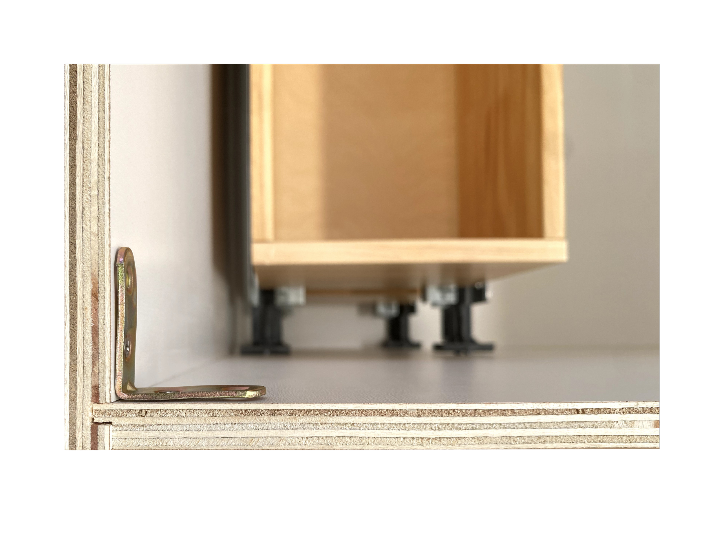 RTA kitchen cabinet plywood construction detail for durability and contractor use