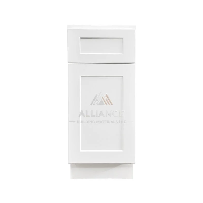 White shaker RTA kitchen cabinets in U.S. stock for apartments and rental projects