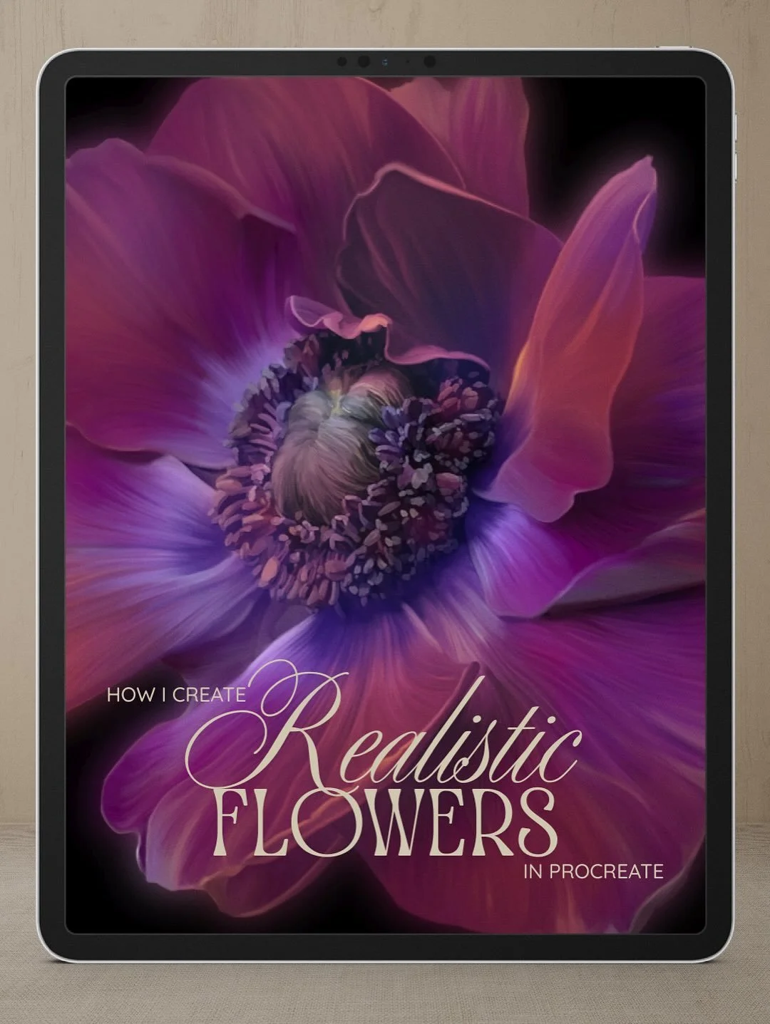 I&rsquo;ve been asked several times what my process is for creating my realistic digital flower graphics. It&rsquo;s basically a photograph (even a lousy one) + Procreate app + time. It&rsquo;s not a quick process, but it&rsquo;s not terribly difficu