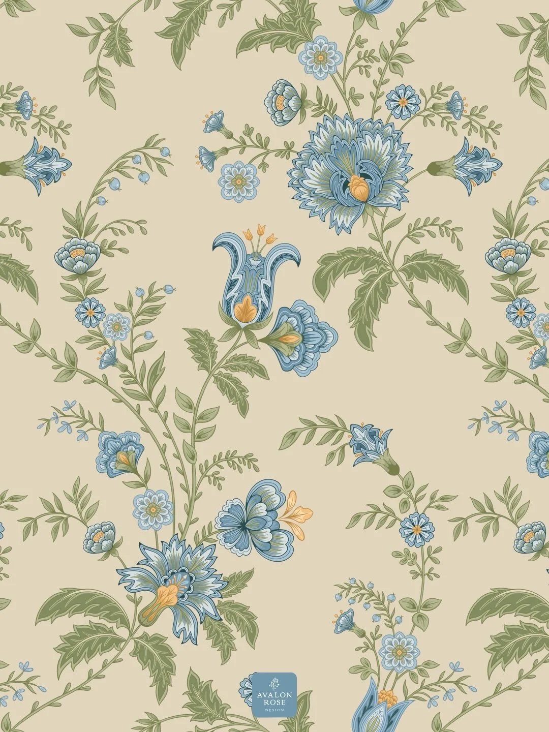 My submission for Spoonflower&rsquo;s Chintz Revival design challenge. Adeline is a vintage-inspired Jacobean chintz pattern design in a fresh color palette. Best of luck to everyone participating!