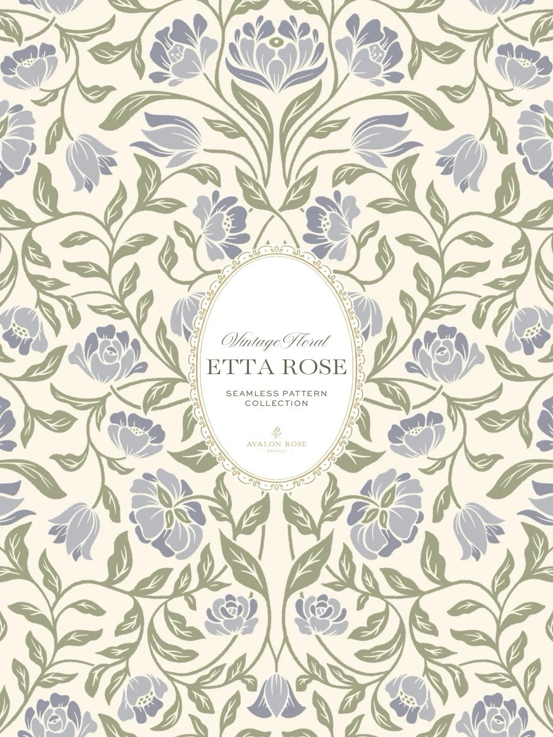I released the larger Etta Rose floral pattern awhile back, and these two color options have been quite popular. I recently added a matching smaller floral motif and plaid for each. They would bring a soft cottage feel or grandmillennial style to any