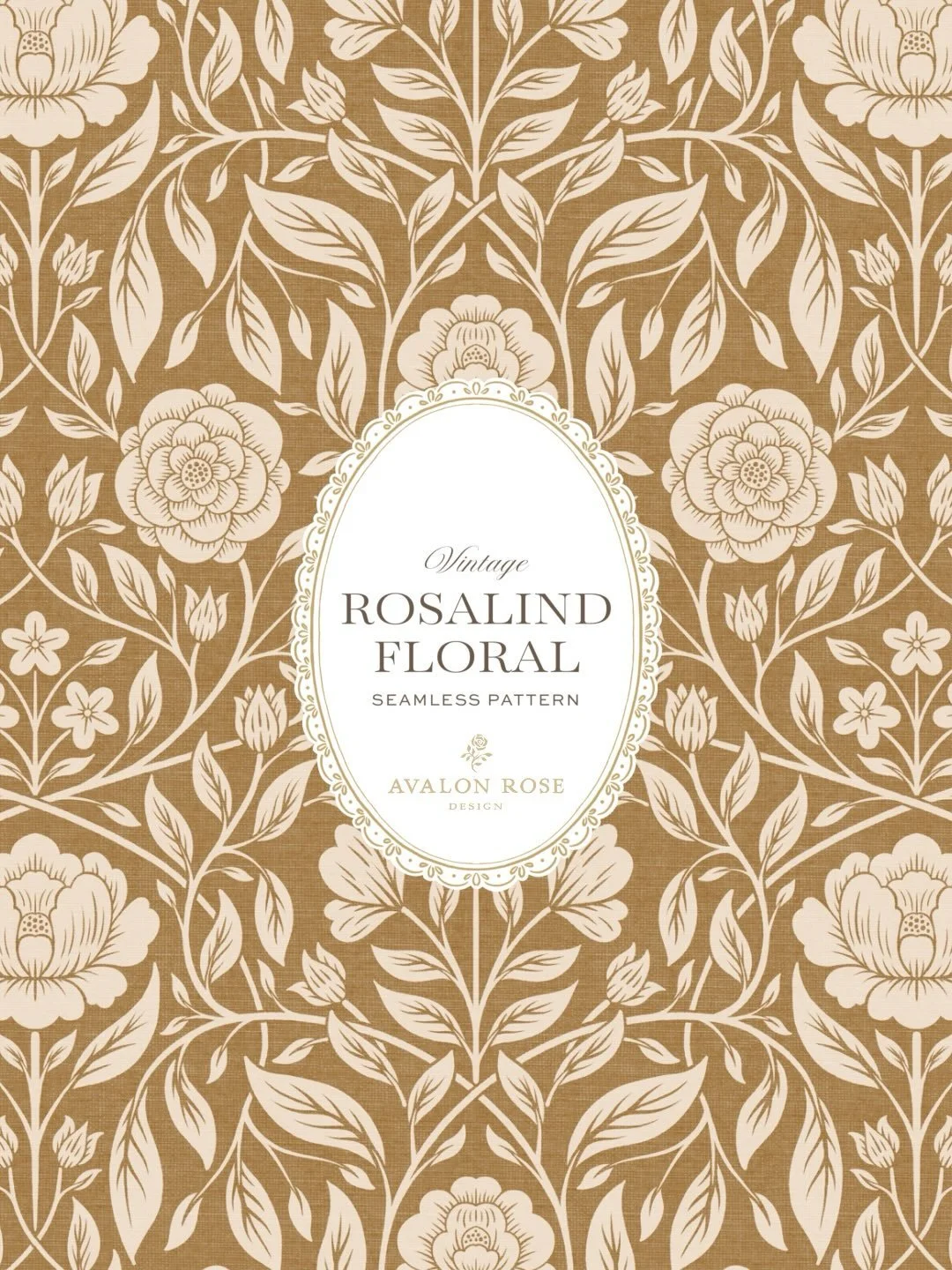 I&rsquo;m happy to share one of my newest surface pattern designs. Rosalind is a hand drawn floral and leaf damask with timeless elegance. Its richly detailed botanical design is inspired by the Arts &amp; Crafts design period. Now available in sever