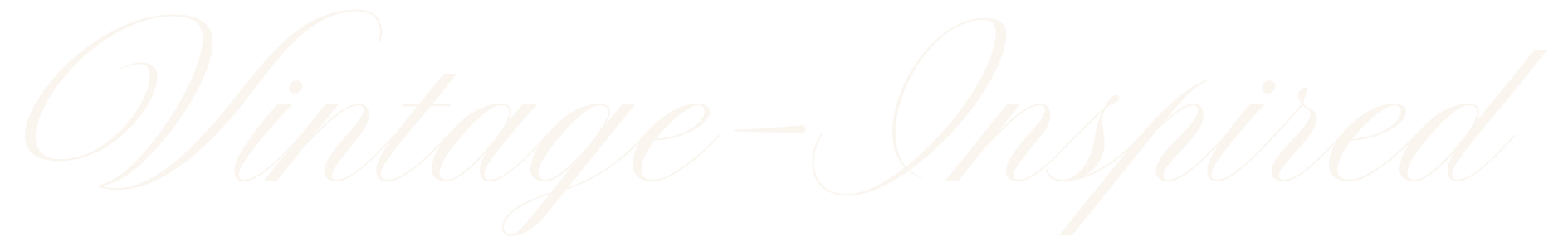 Vintage-inspired script text that says 'Vintage-Inspired' in white on a black background.