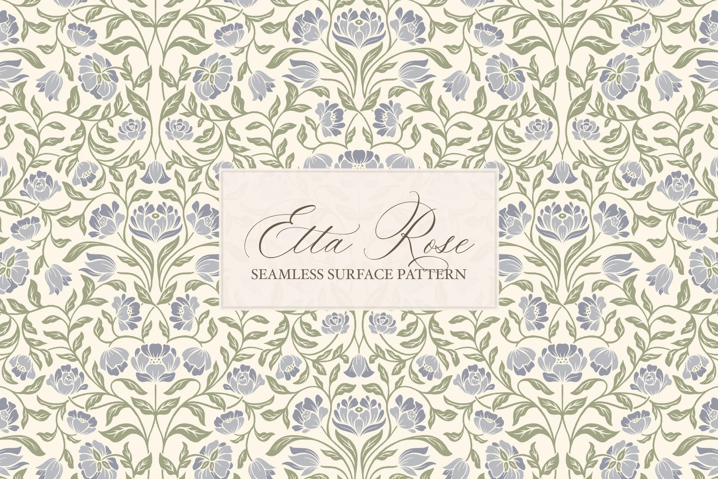 Etta Rose Floral Damask Patterns