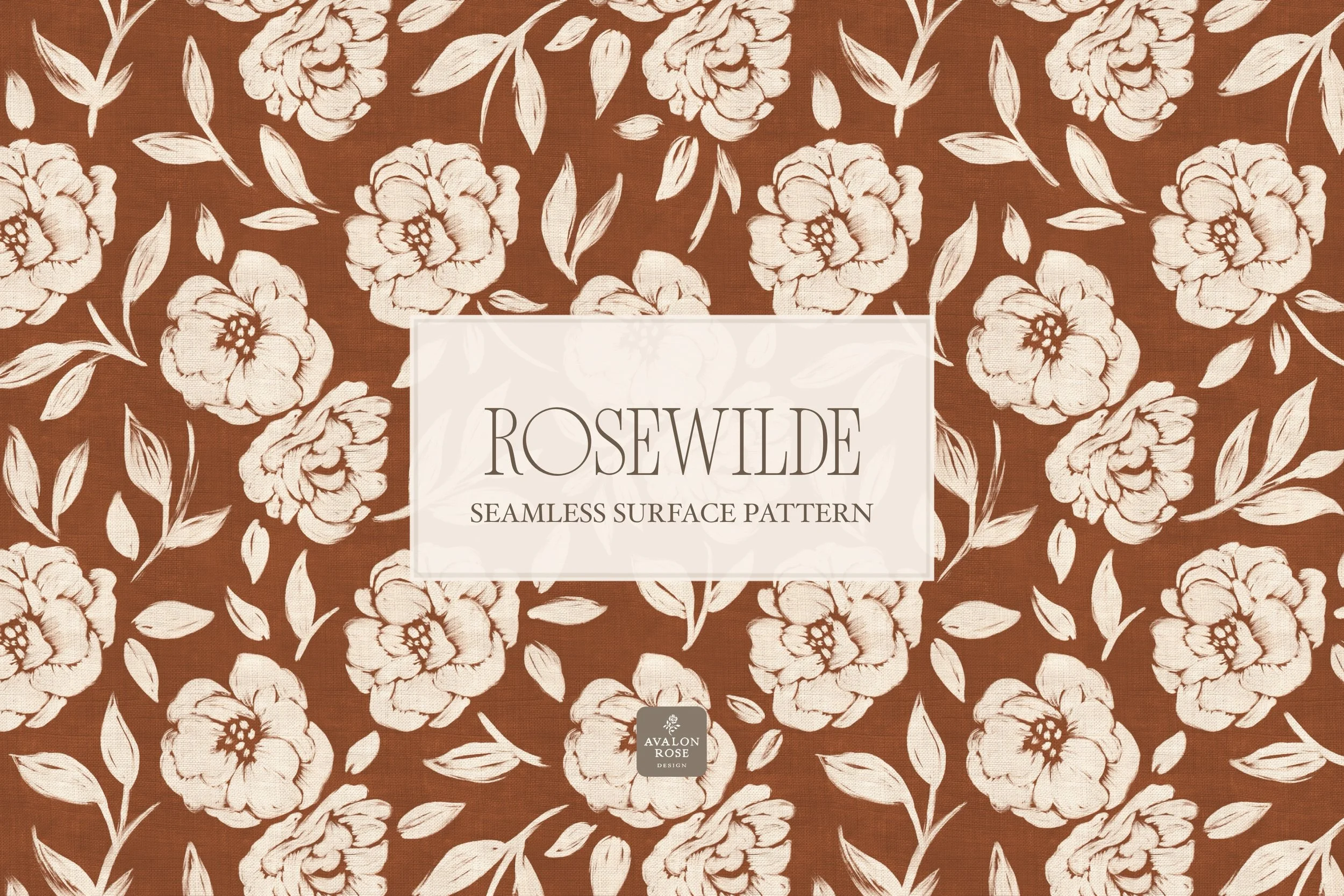 Rosewilde Rustic Painted Roses Patterns