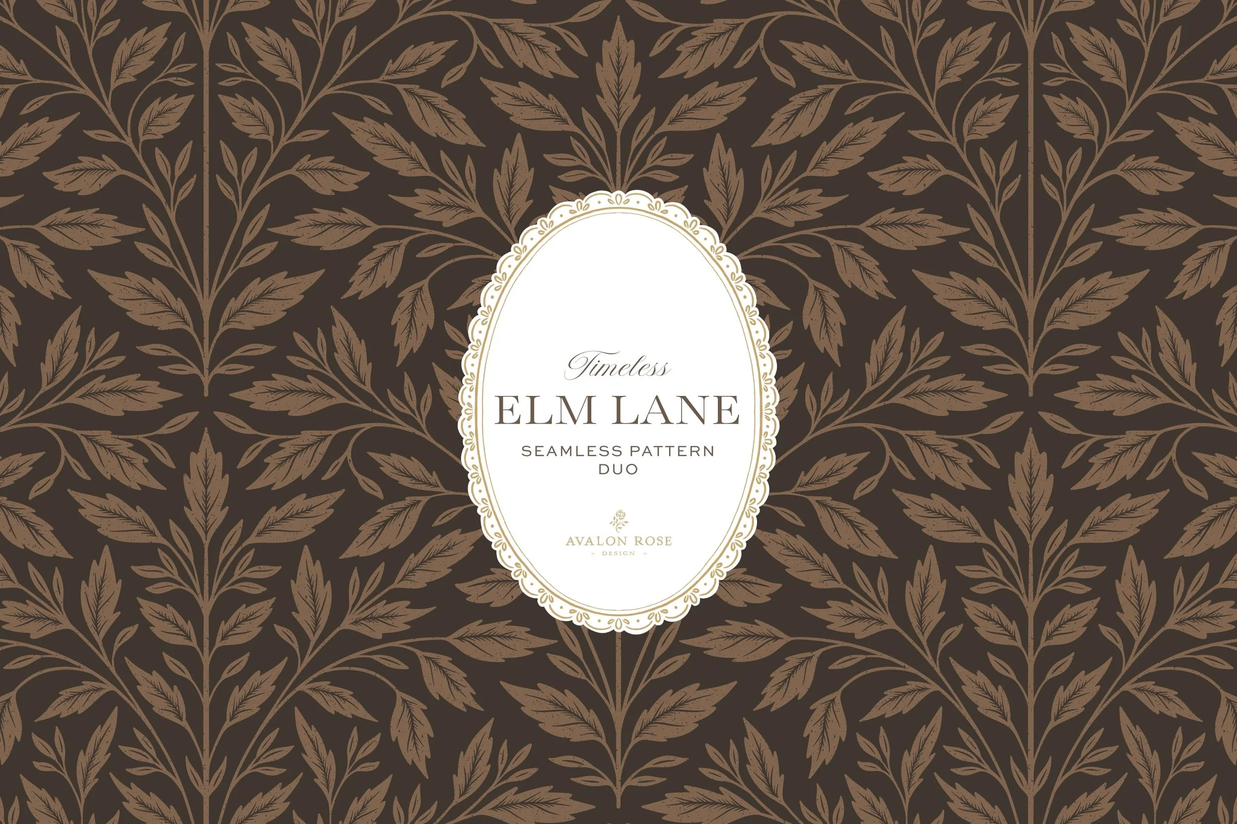 Elm Lane Leafy Damask Patterns