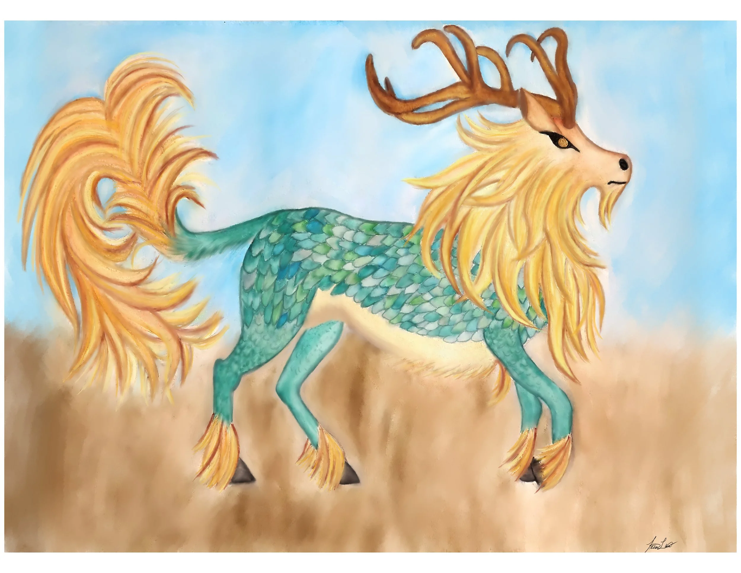 The Majestic Kirin - Watercolor