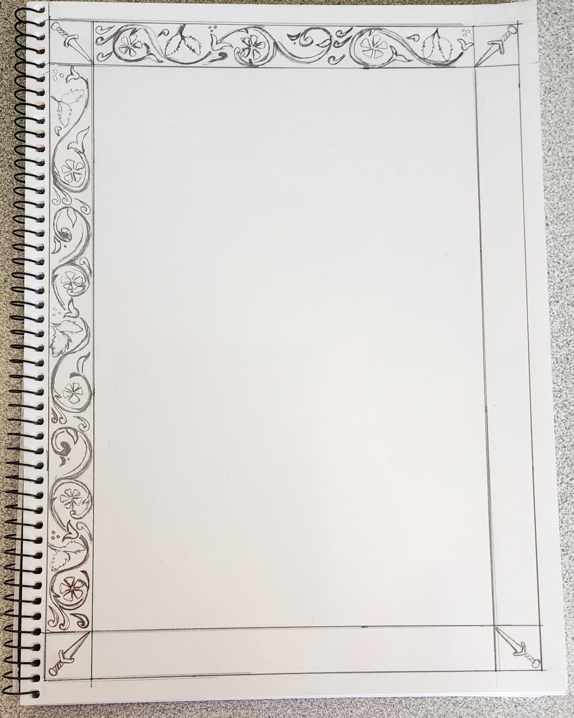 border design sketch