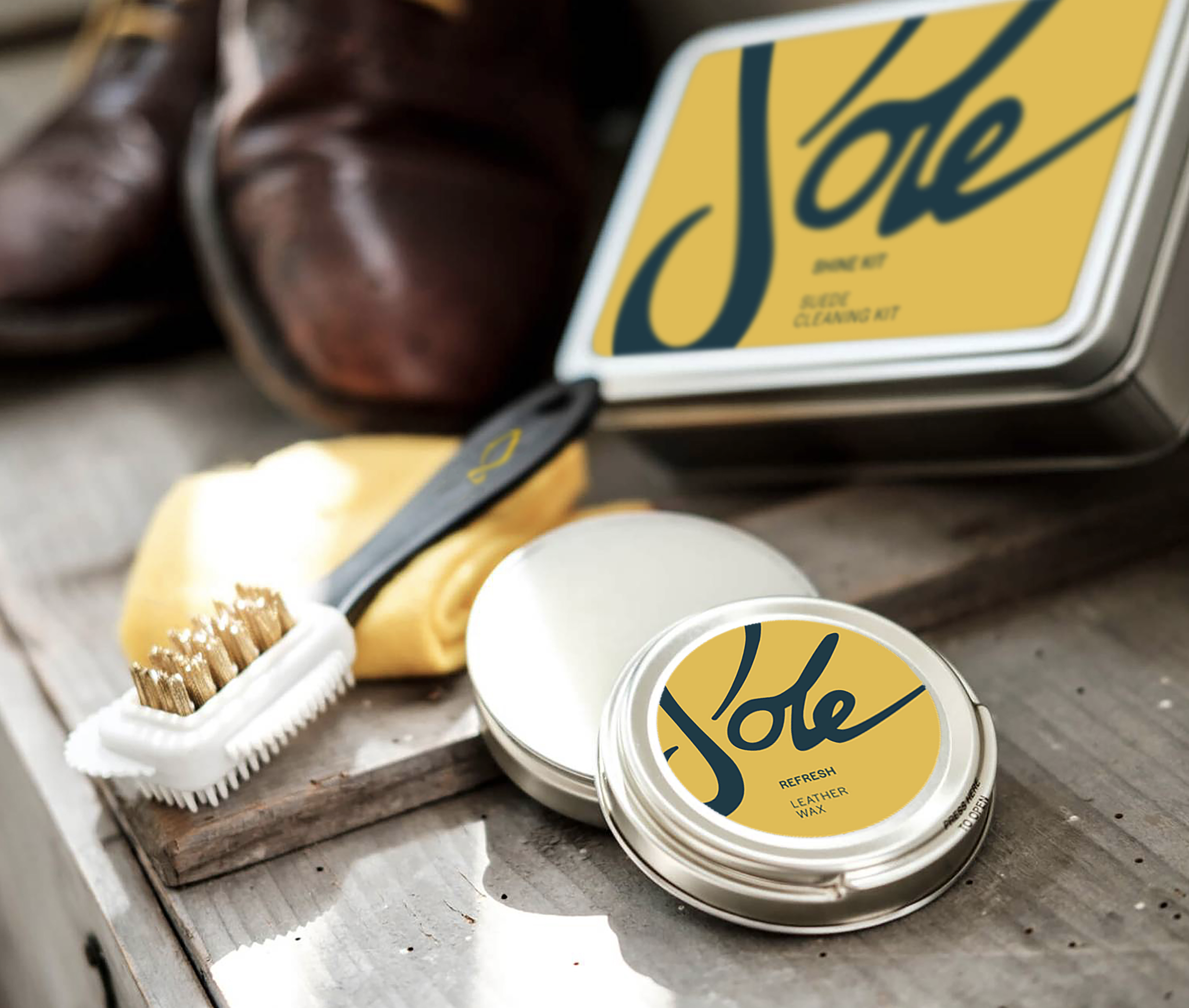 Sole Shoe Polishing Tins