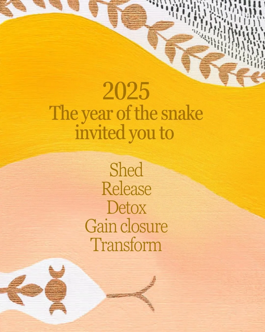 🝞 As we move towards the year of the Horse, I&rsquo;ve been reflecting on what this last cycle has asked of us.

2025 marked the year of the Snake. It was never about rushing forward. It was about shedding. Releasing what no longer fit. Letting old 
