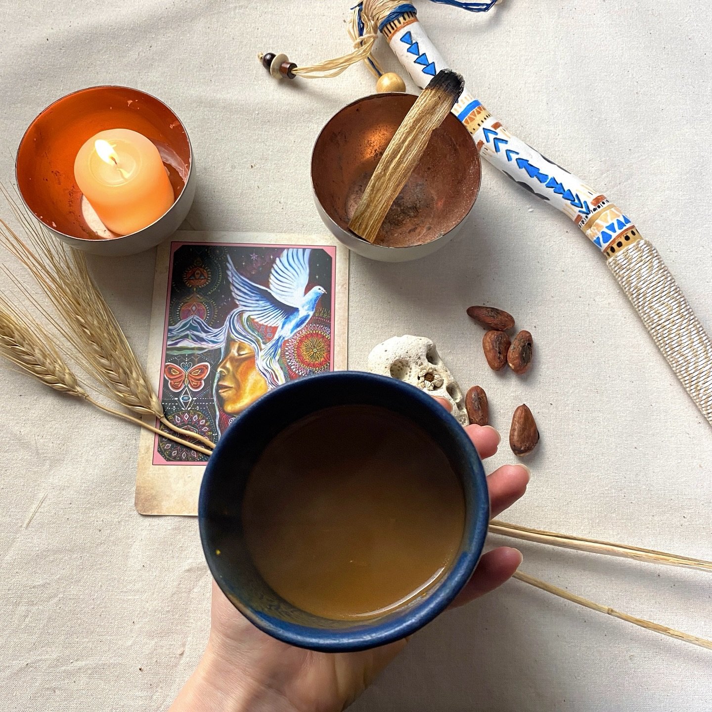 ✨ Festive Cacao Recipe ✨
As promised, here&rsquo;s my new recipe! Save this post so you can make your own intentional cacao at home. 

🝦 What you&rsquo;ll need:
&bull;	Your favourite cup
&bull;	Half plant milk, half water (I love @plenishdrinks cash