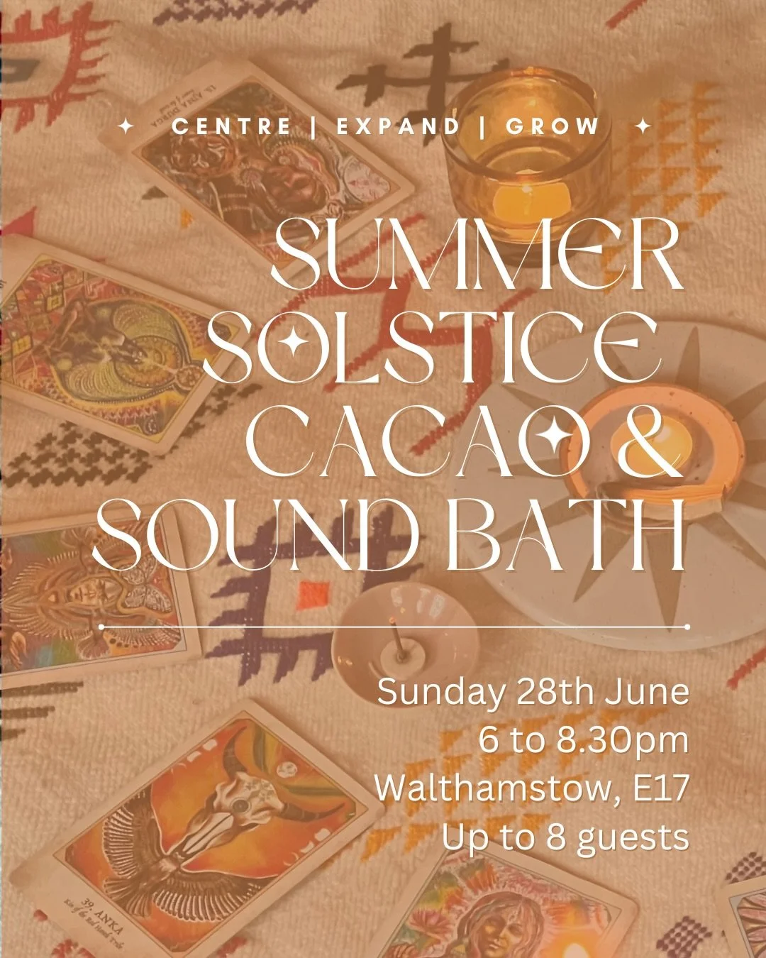 ☼ 1 SPACE LEFT for our Cacao Ceremony &amp; Sound Bath ☼

With Father&rsquo;s Day on 21st and me being fresh off the boat after holding a cacao ceremony in Portugal, I&rsquo;ve moved our gathering to the following Sunday, 28th June, so I hope this op