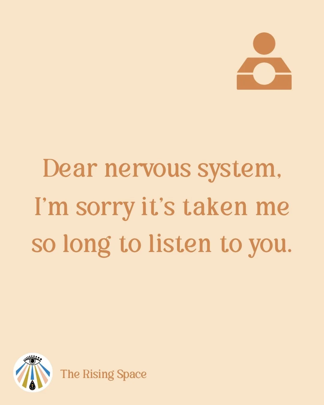 ☉ There are parts of us that don&rsquo;t need fixing, they need listening to.

So much of what we call anxiety, spiralling or shutdown is the nervous system doing its best to protect us with the tools it learned earlier in life.

When we begin to rel