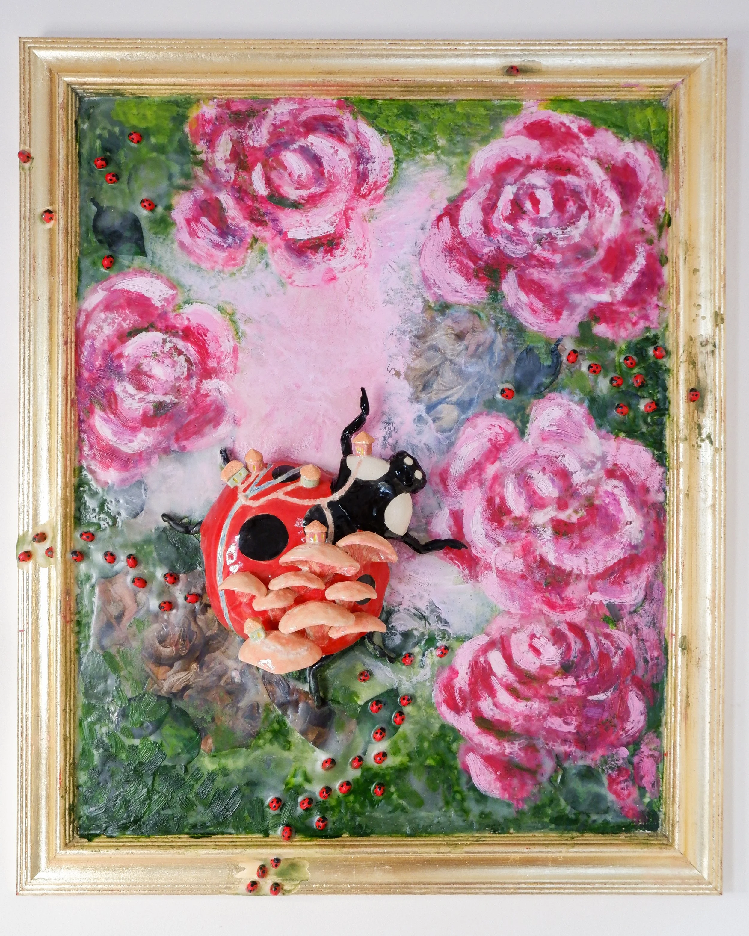 Gaia Insurgent, mixed media encaustic, 2025