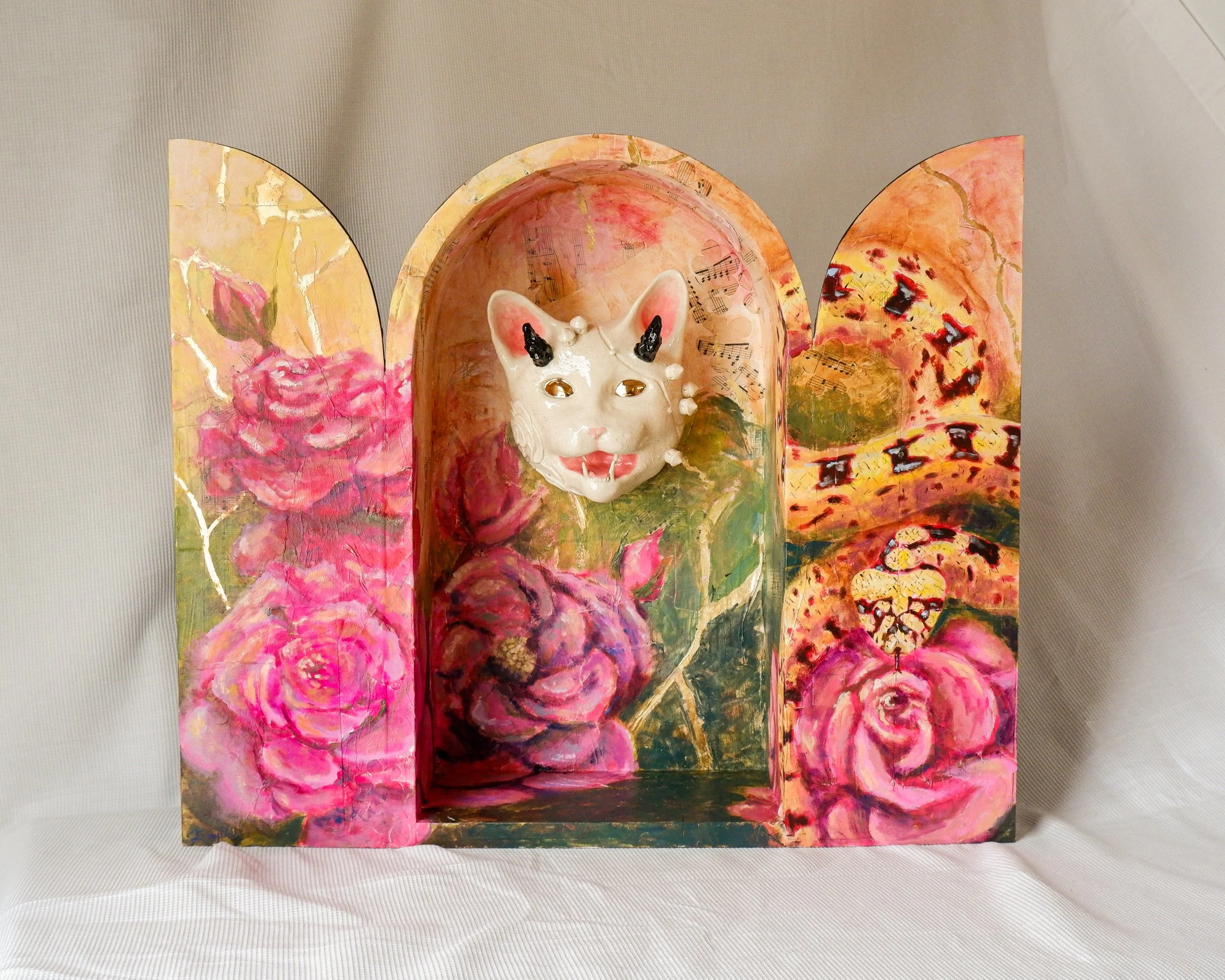 Idol of the Untamed, mixed media 2025