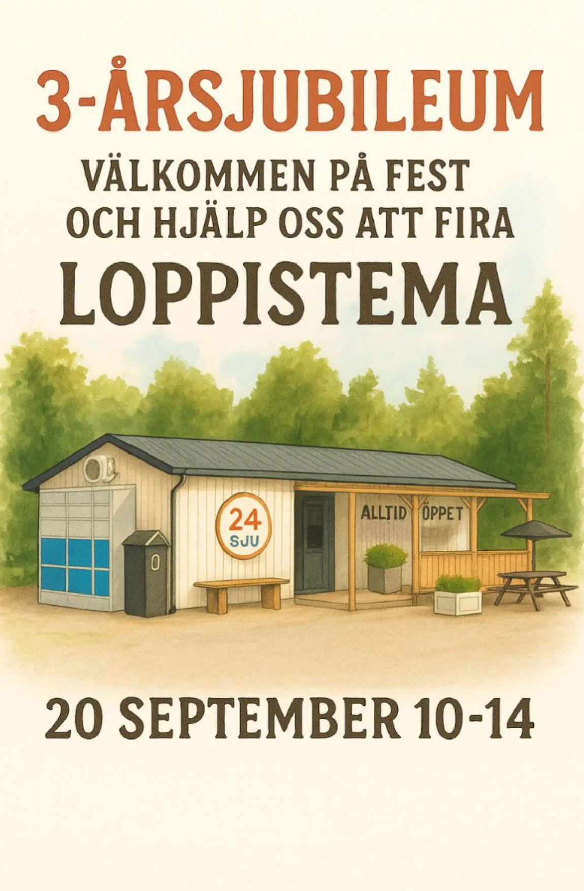 3-årsjubileum av 24sju butiken Västra Bodarne