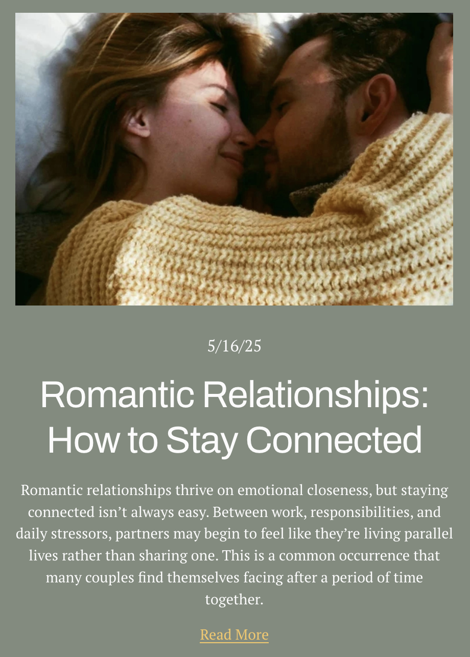 Romantic Relationships-Stay Connected, Relationship Therapy