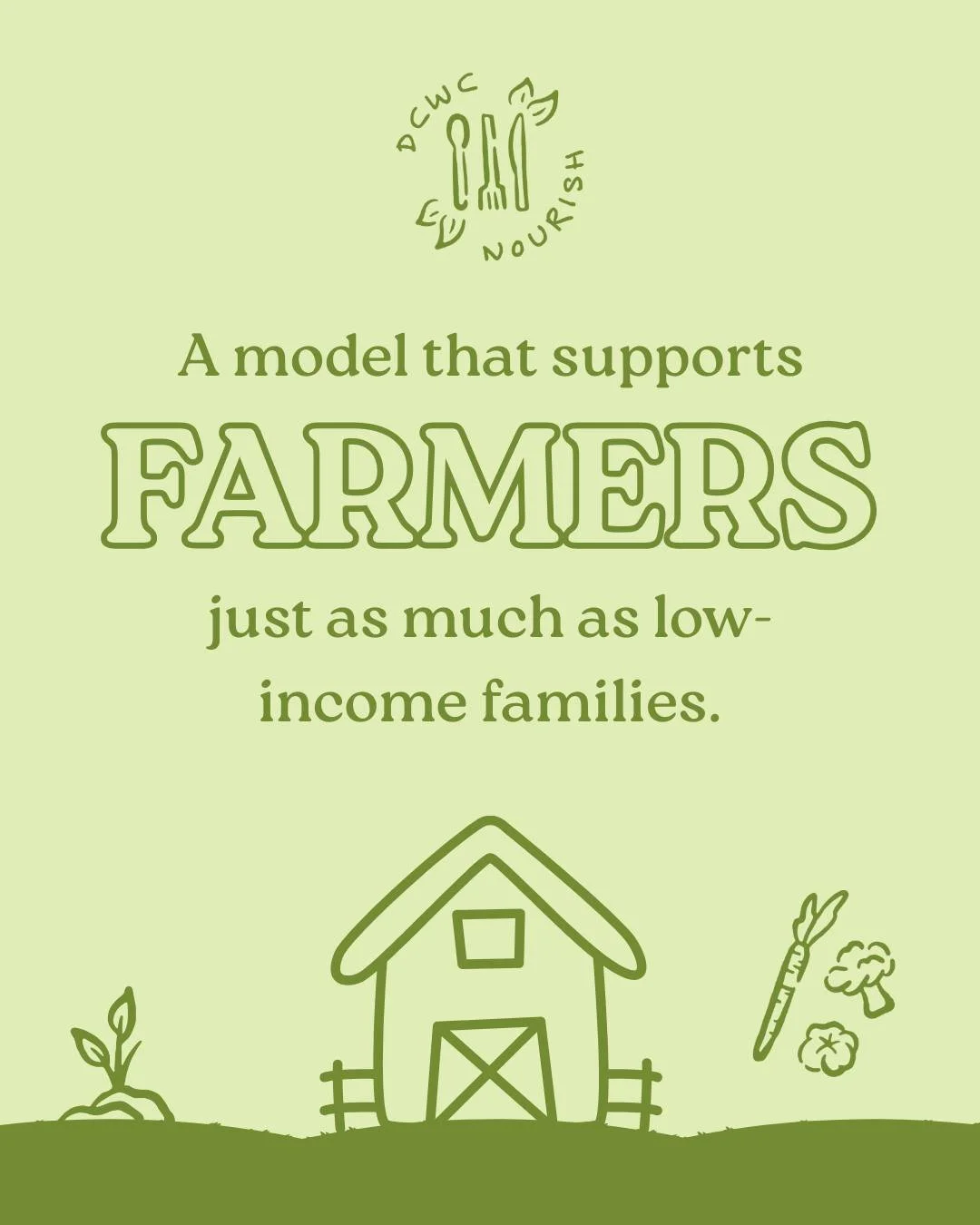 DCWC Nourish functions as a social enterprise, meaning we have a business model to bring in revenue (ex: people paying for meal kits) but that revenue is reinvested towards our mission, not to gain profit. 🏡💚 

Here's a little insight into our appr