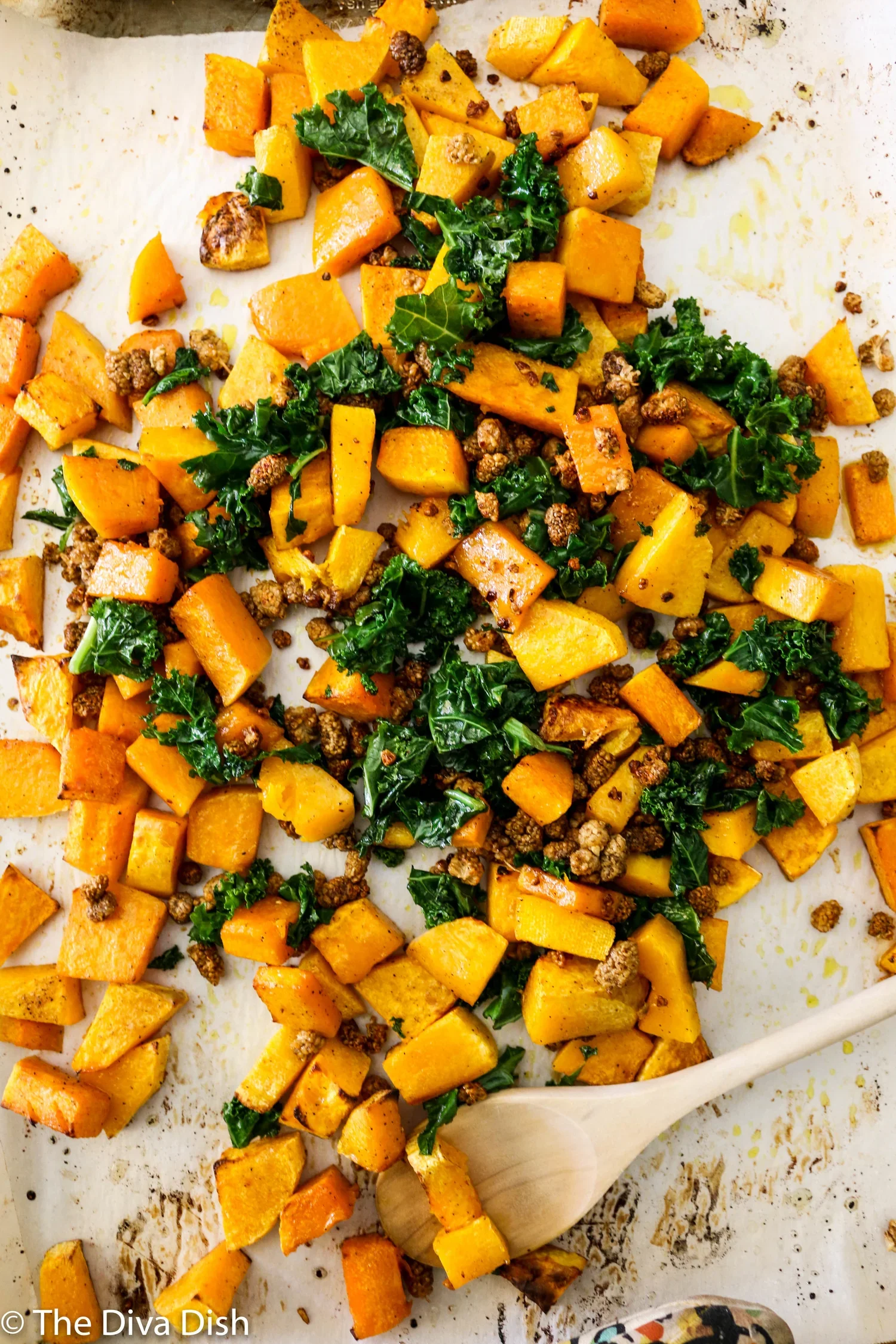 Maple-Roasted Squash & Kale Pilaf