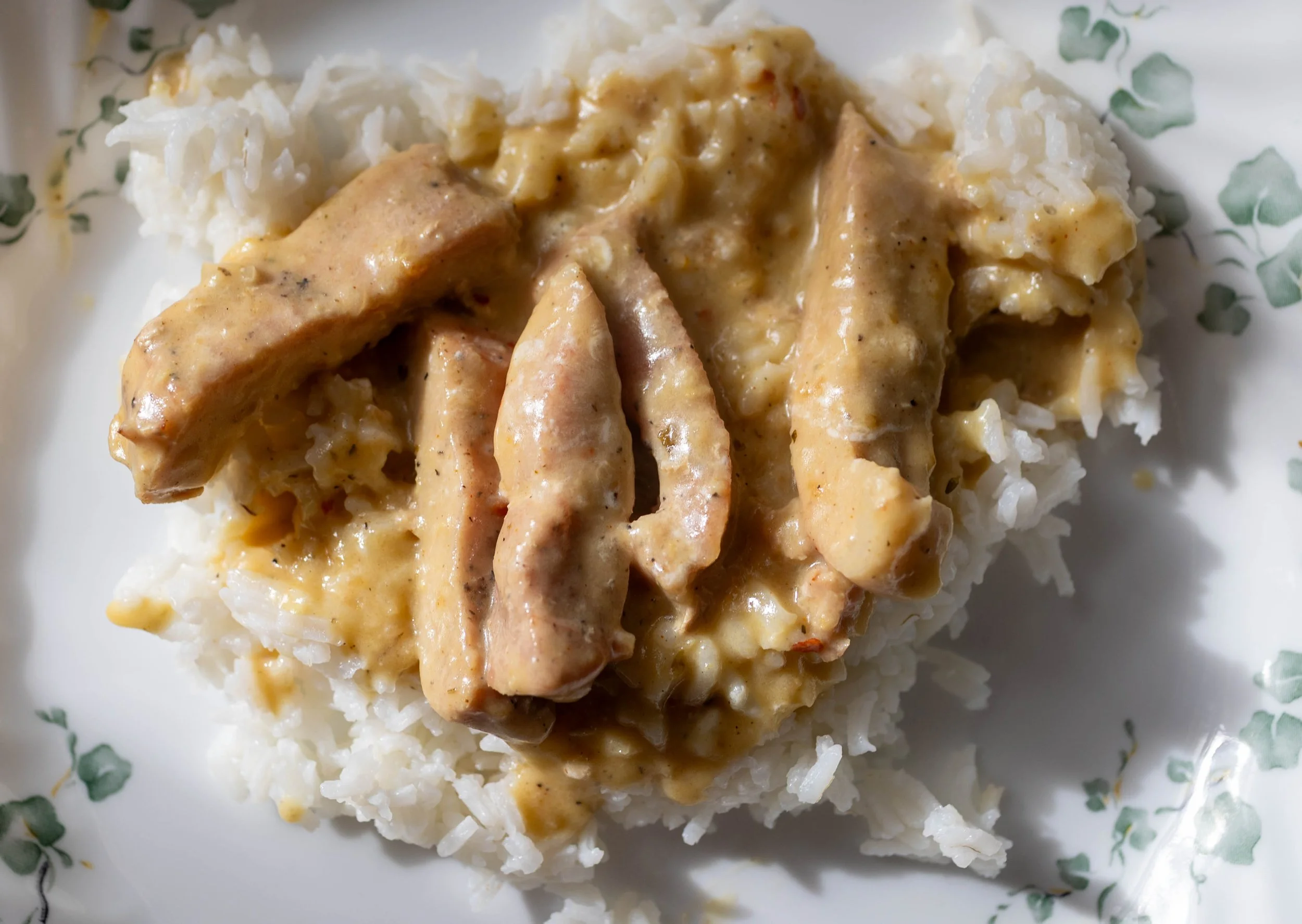 Pork Chops with Gravy and Rice
