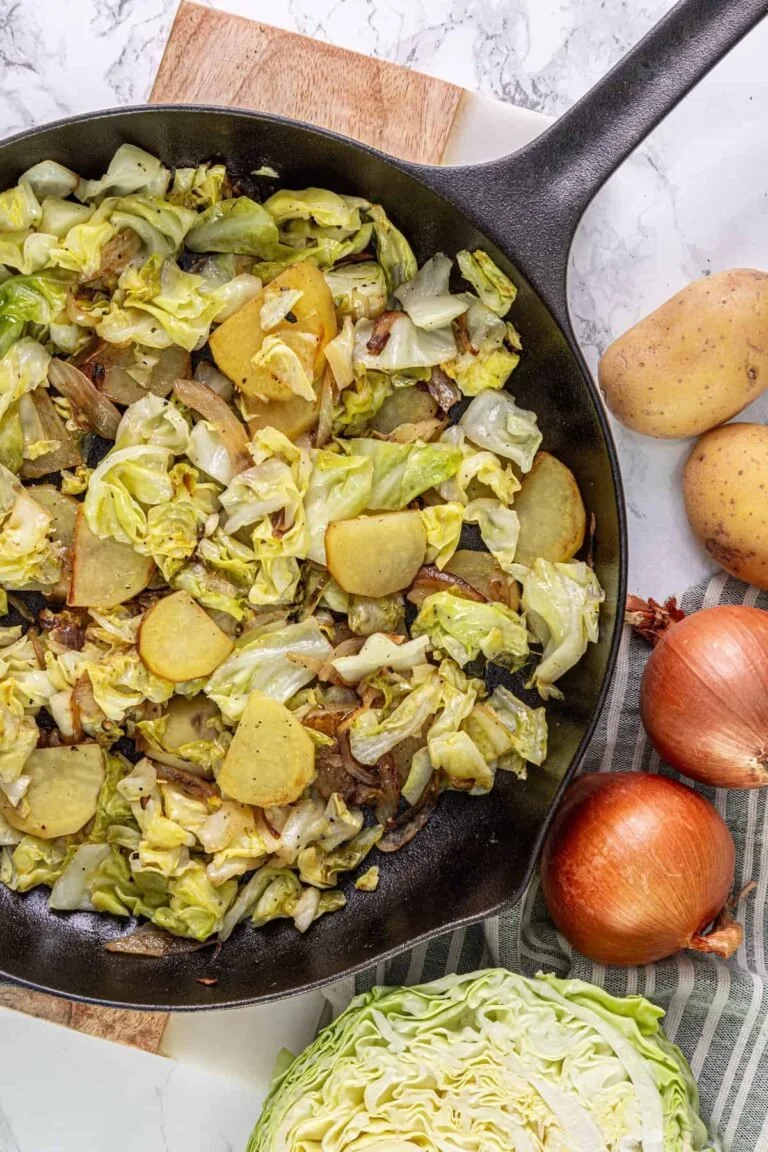Cabbage & Potato “Unstuffed Roll” Skillet