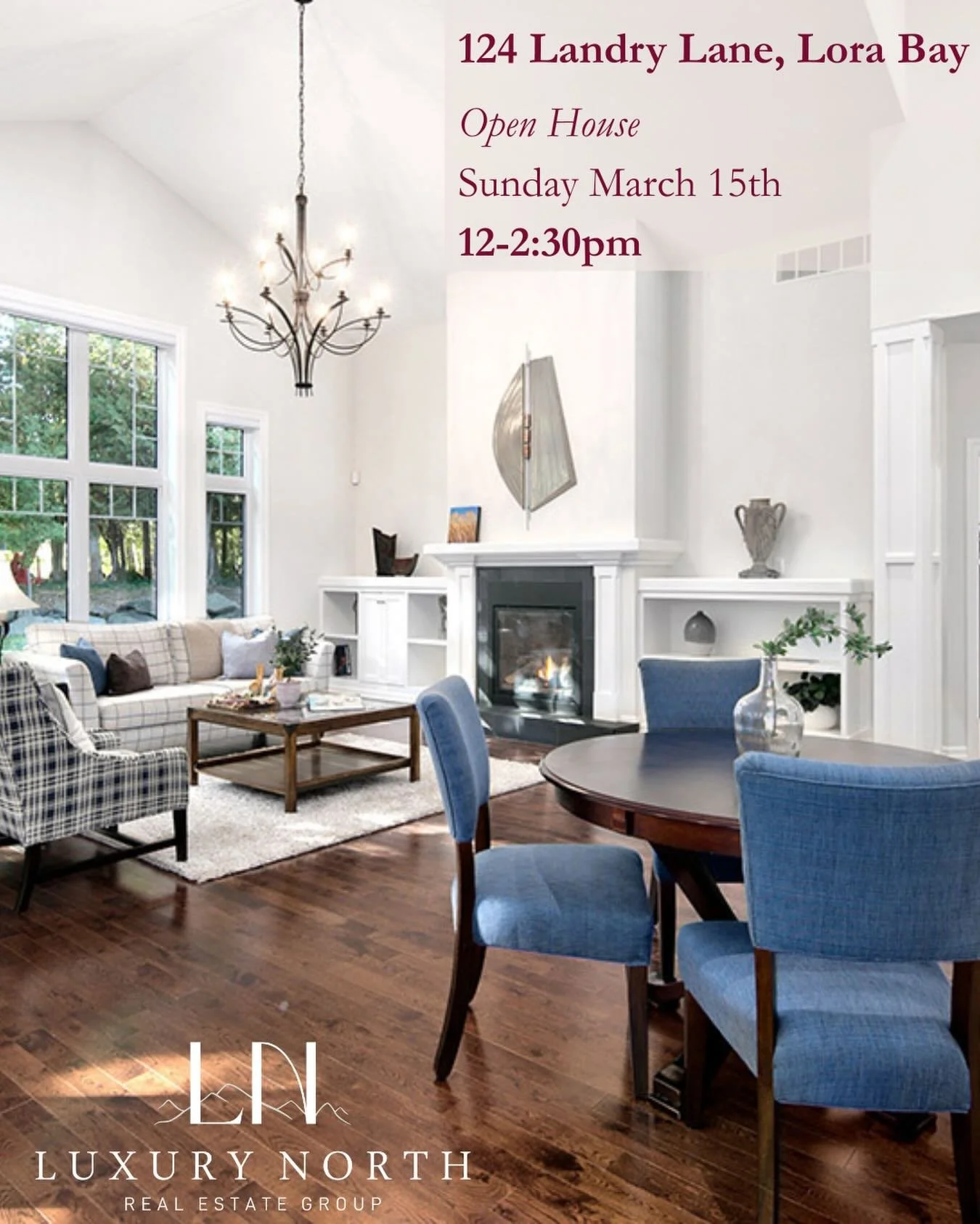 Join us this Sunday for an open house at 124 Landry Lane and experience bright, soaring ceilings, beautiful hardwood floors, and effortless indoor-outdoor living in one of Georgian Bay&rsquo;s most sought-after communities.

Sunday, March 15
12:00&nd
