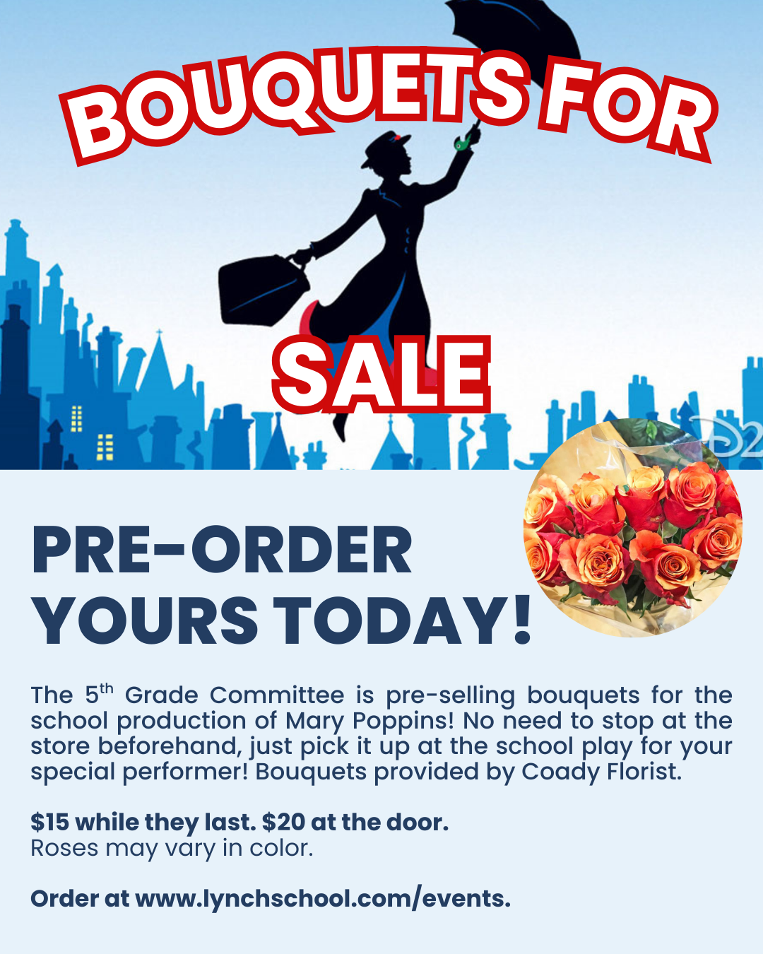 Bouquet of Roses at the performance