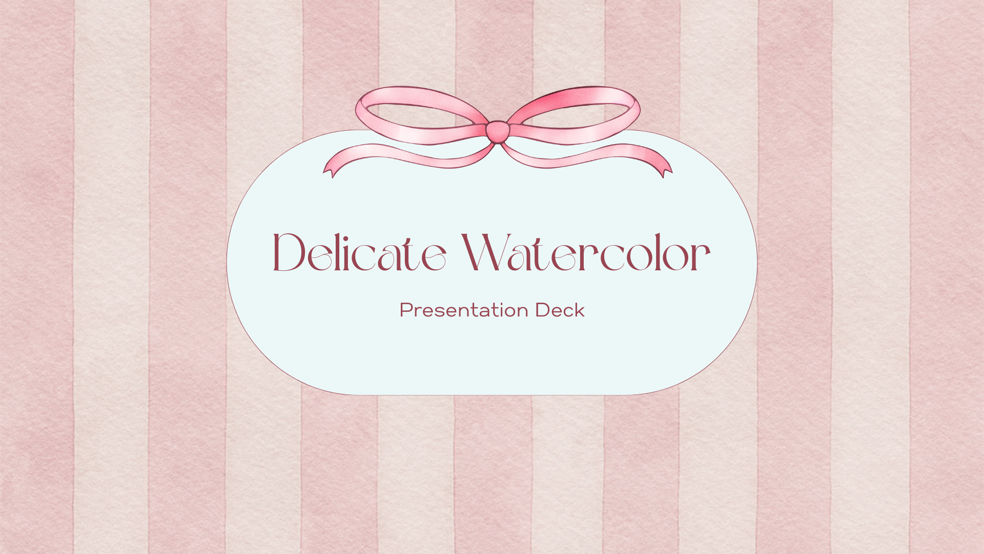Whimsical Pink Presentation Deck