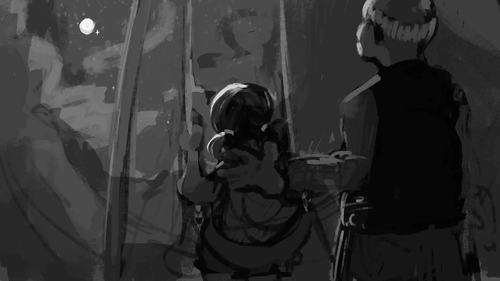2023- A grayscale sketch from the original concept