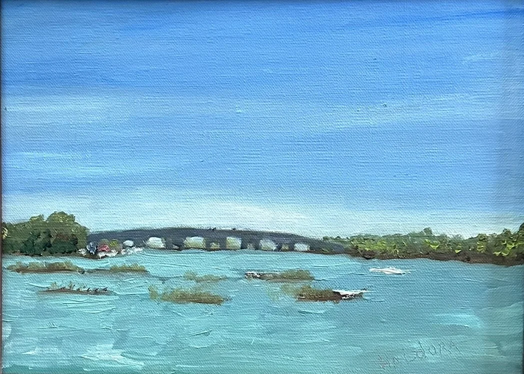 " Island Crossing "  -  Oil  -  9" x 12"   Available at Macdonald Marketplace, St Helena Island, SC