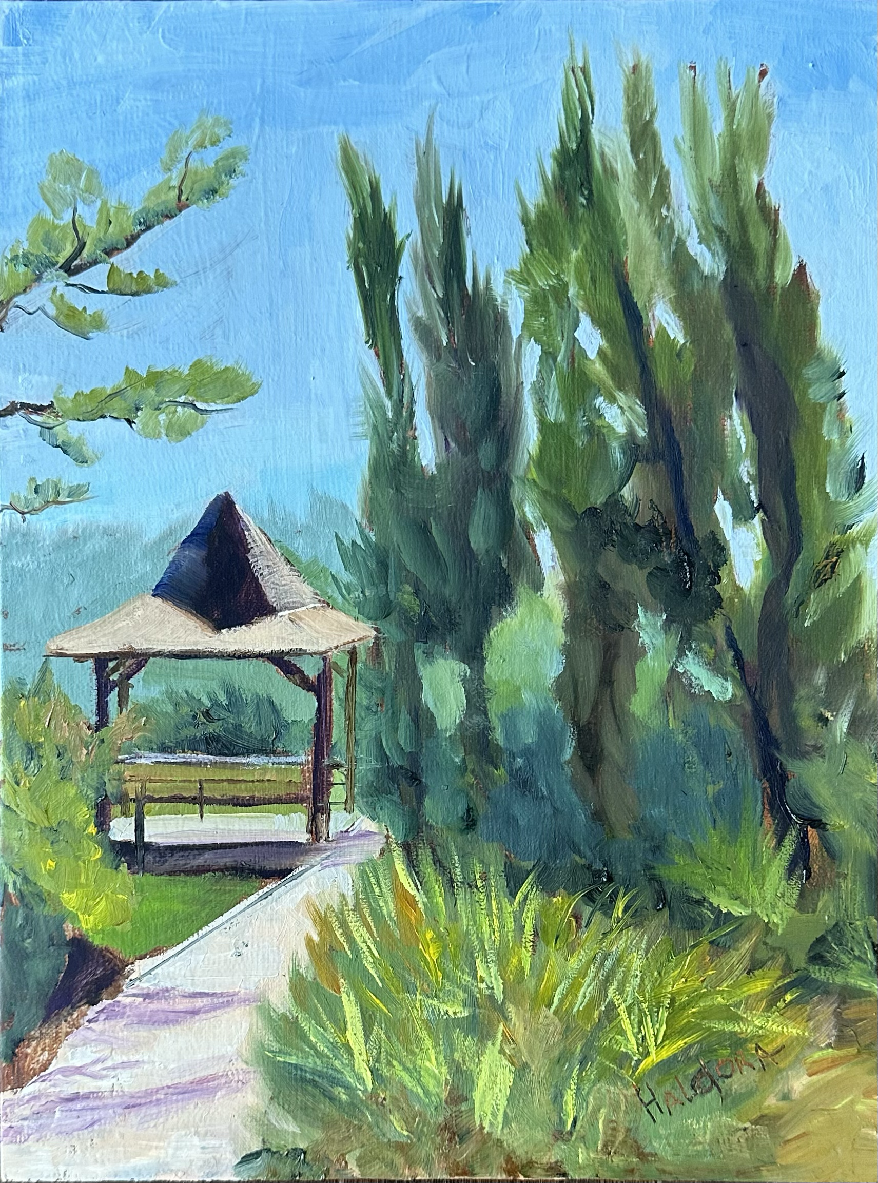 Nature Walk at Hunting Island  - Oil. -  9" x 12"