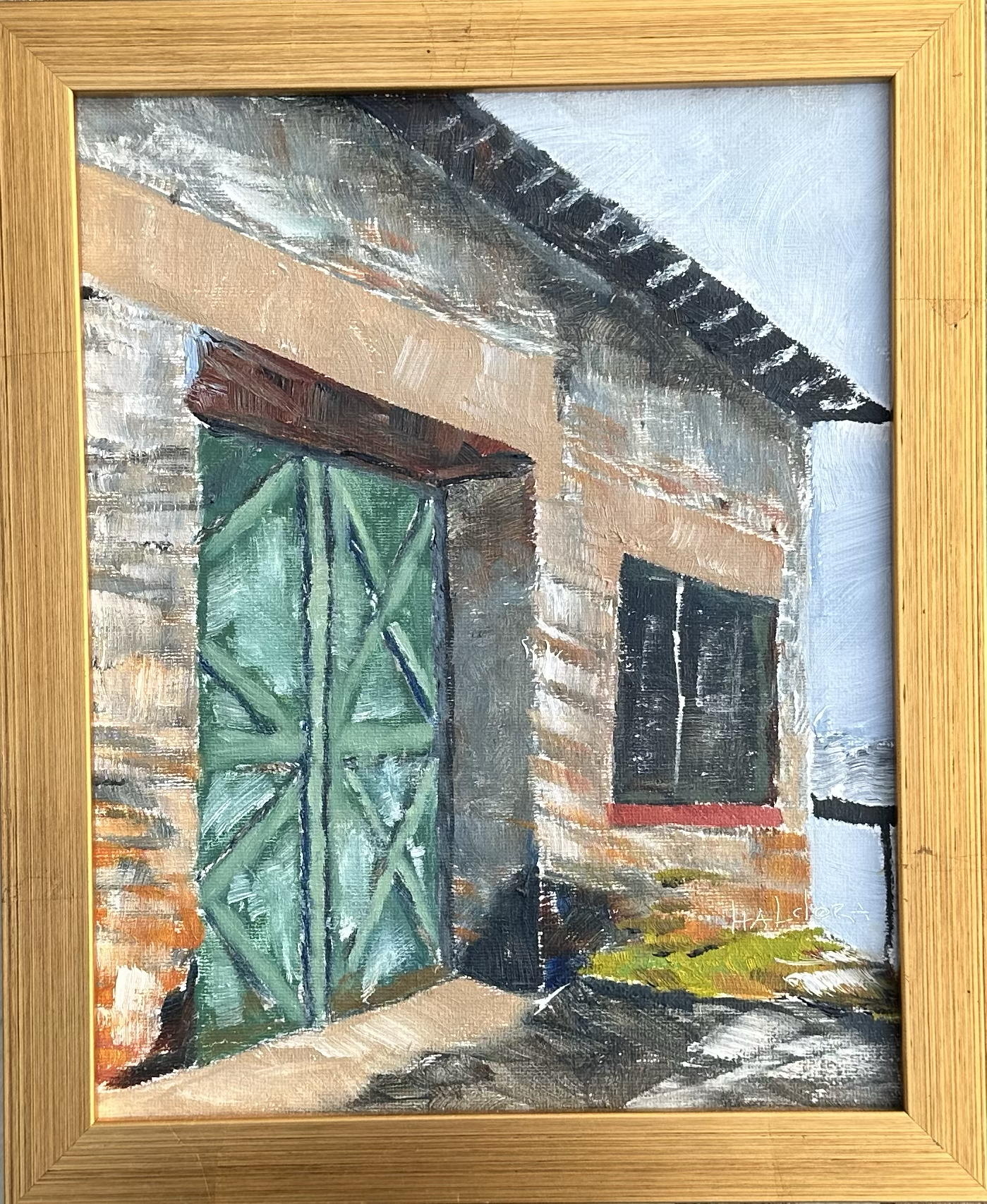 "Boat House"  -  Oil. - 10" x 8"    Available at Objects and More, Irvington VA 