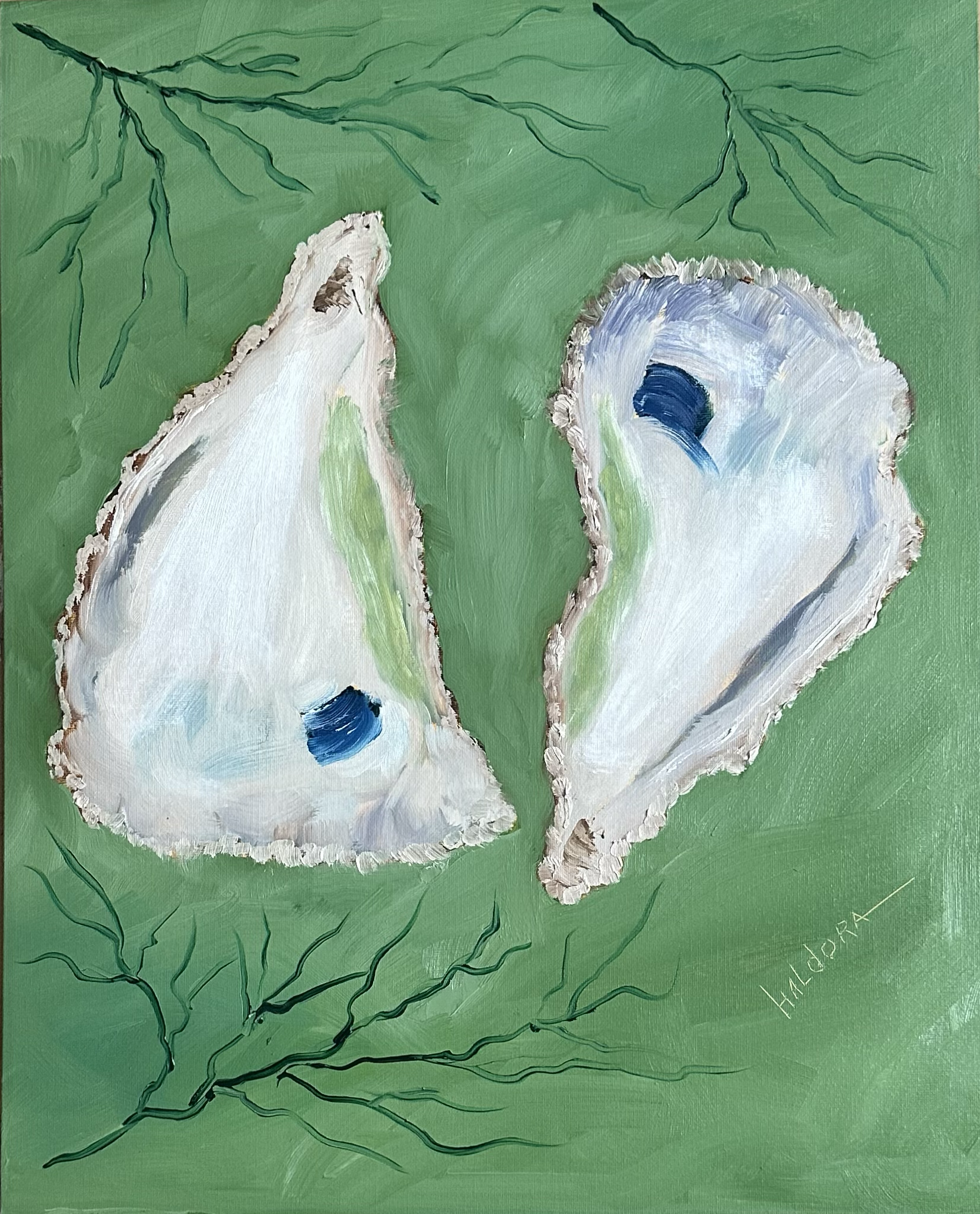 "Oyster Duet"  -  20" x 16"  -  Oil