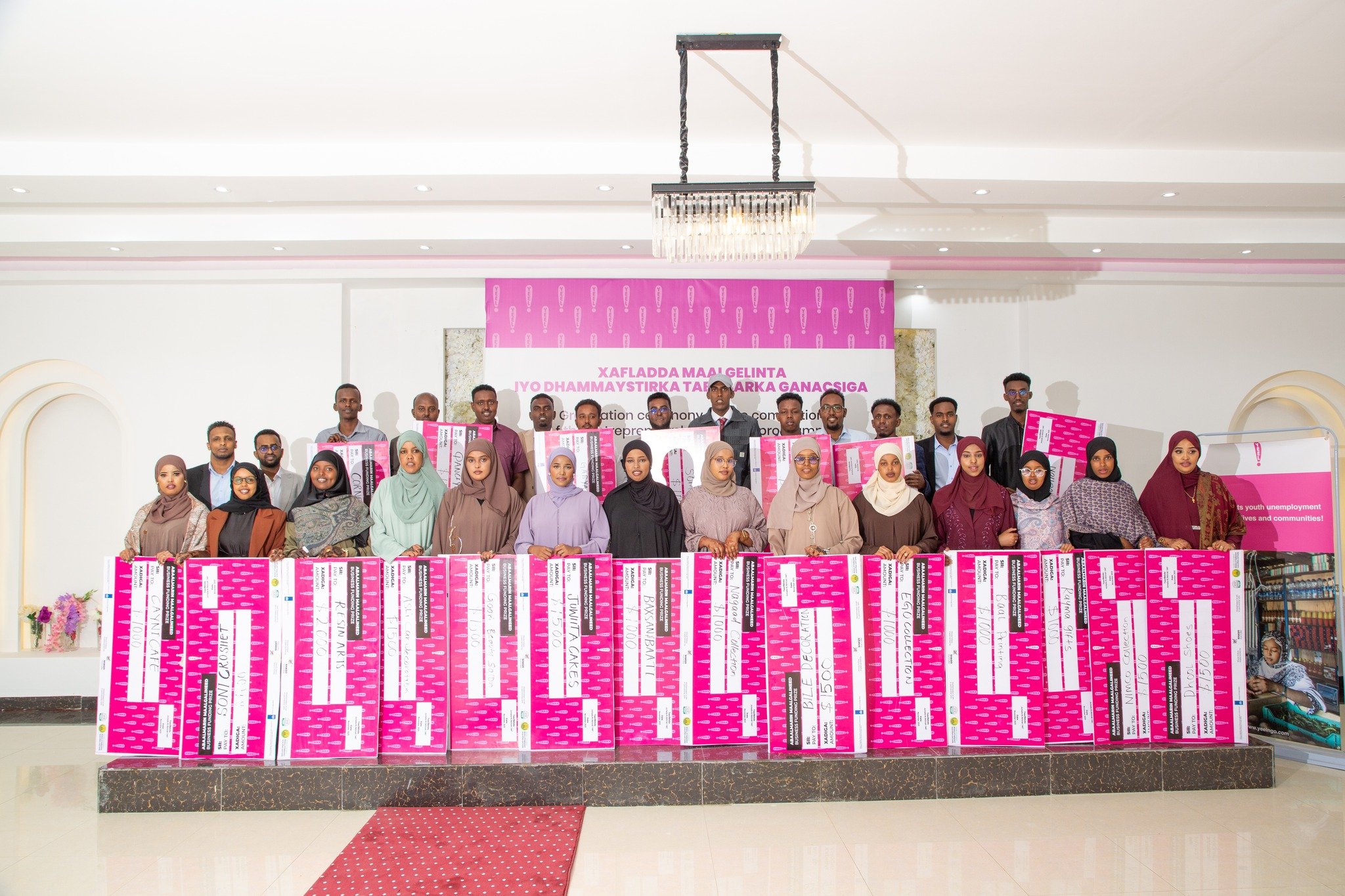 #Hargeisa; YEEL's entrepreneurship graduation and awards ceremony in Hargeisa.
These students have completed an intensive entrepreneurship training in a short period of time, giving them a solid understanding of business in general and, in particular