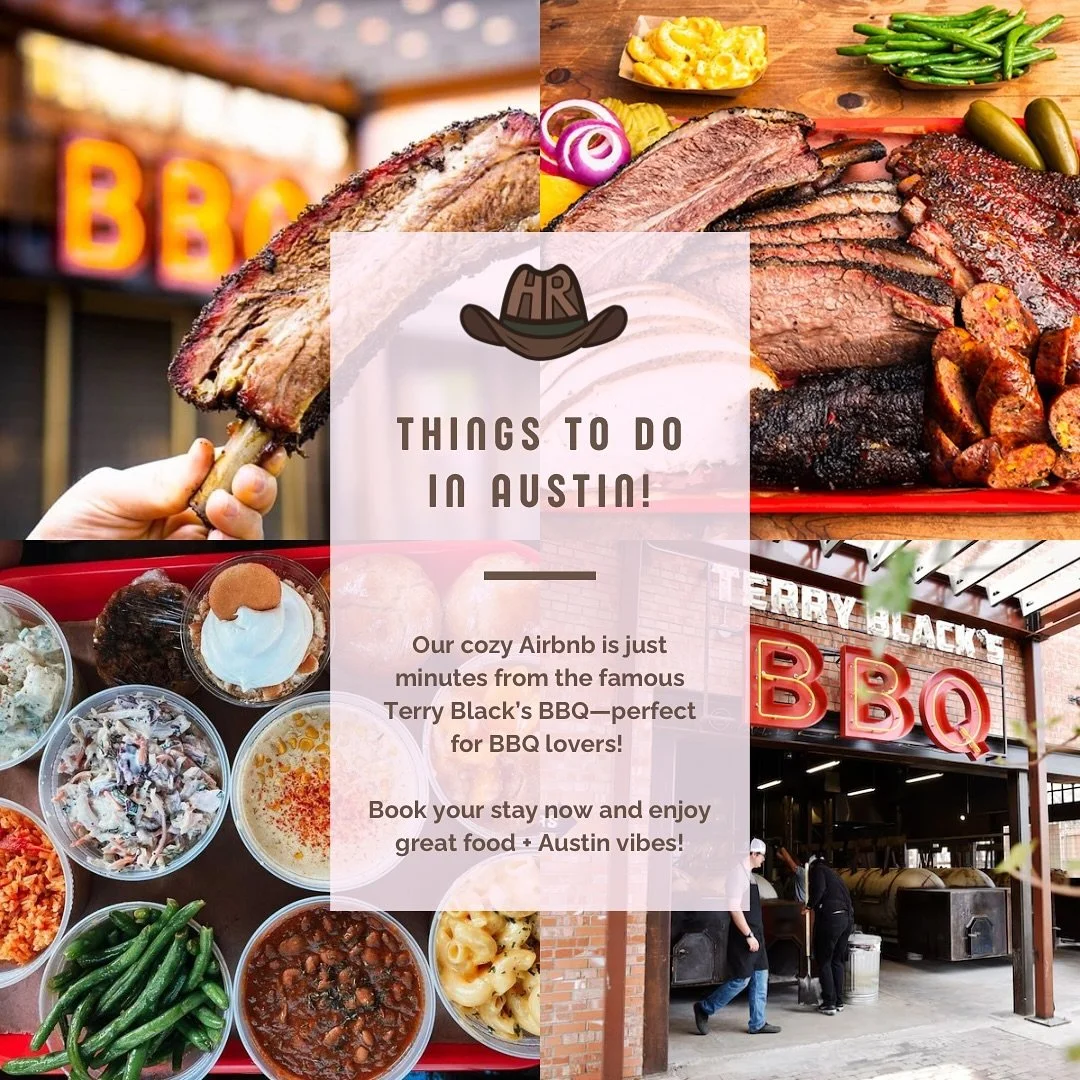 Ready for the ultimate Austin experience? 🌟 Stay at our cozy Airbnb, located just minutes from the iconic Terry Black&rsquo;s BBQ&mdash;famous for its mouthwatering brisket and authentic Texas flavors! 🍖 Whether you&rsquo;re here for the food, cult