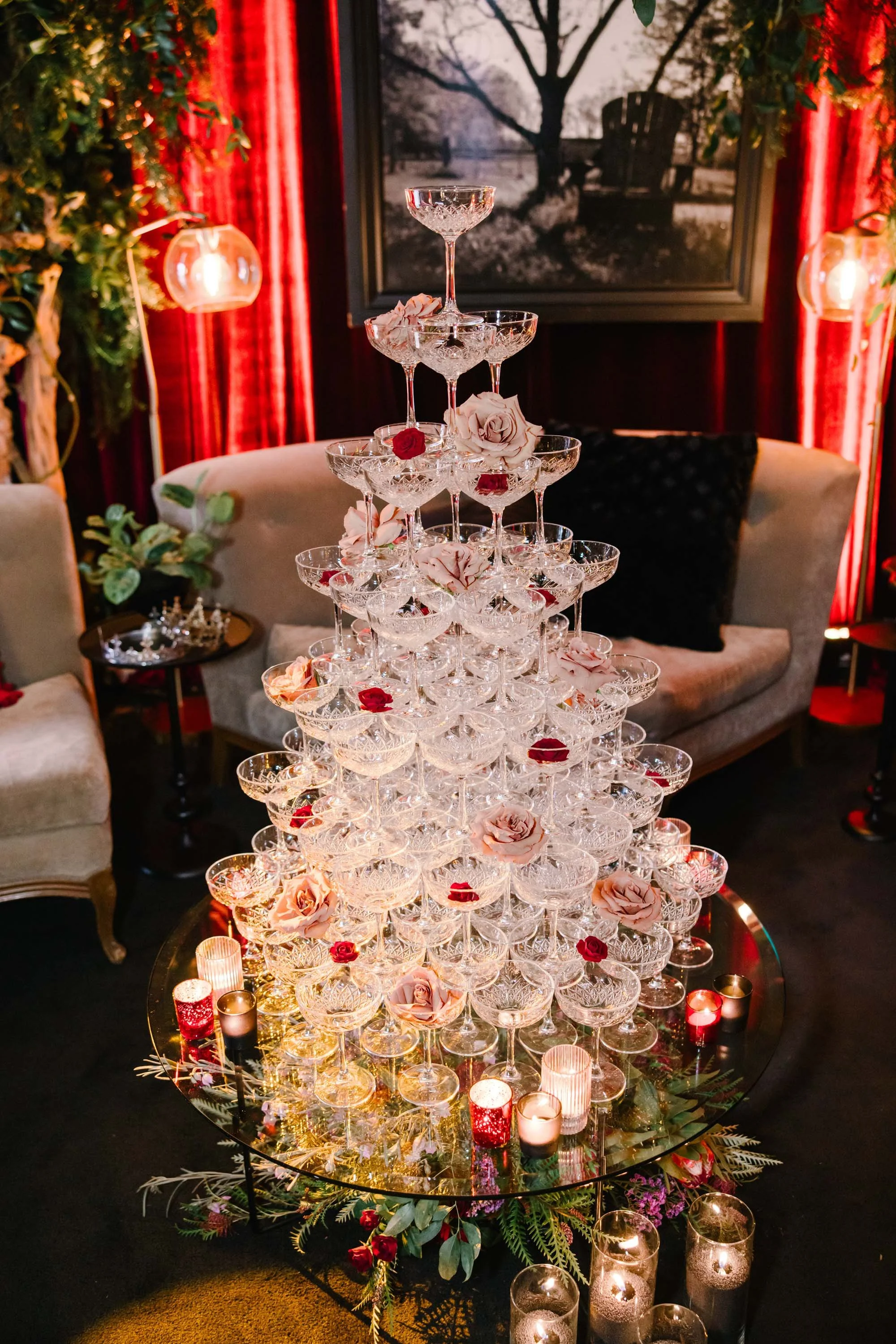 Birthday Party Champagne Tower Toast with French Toast Towers 6.jpg