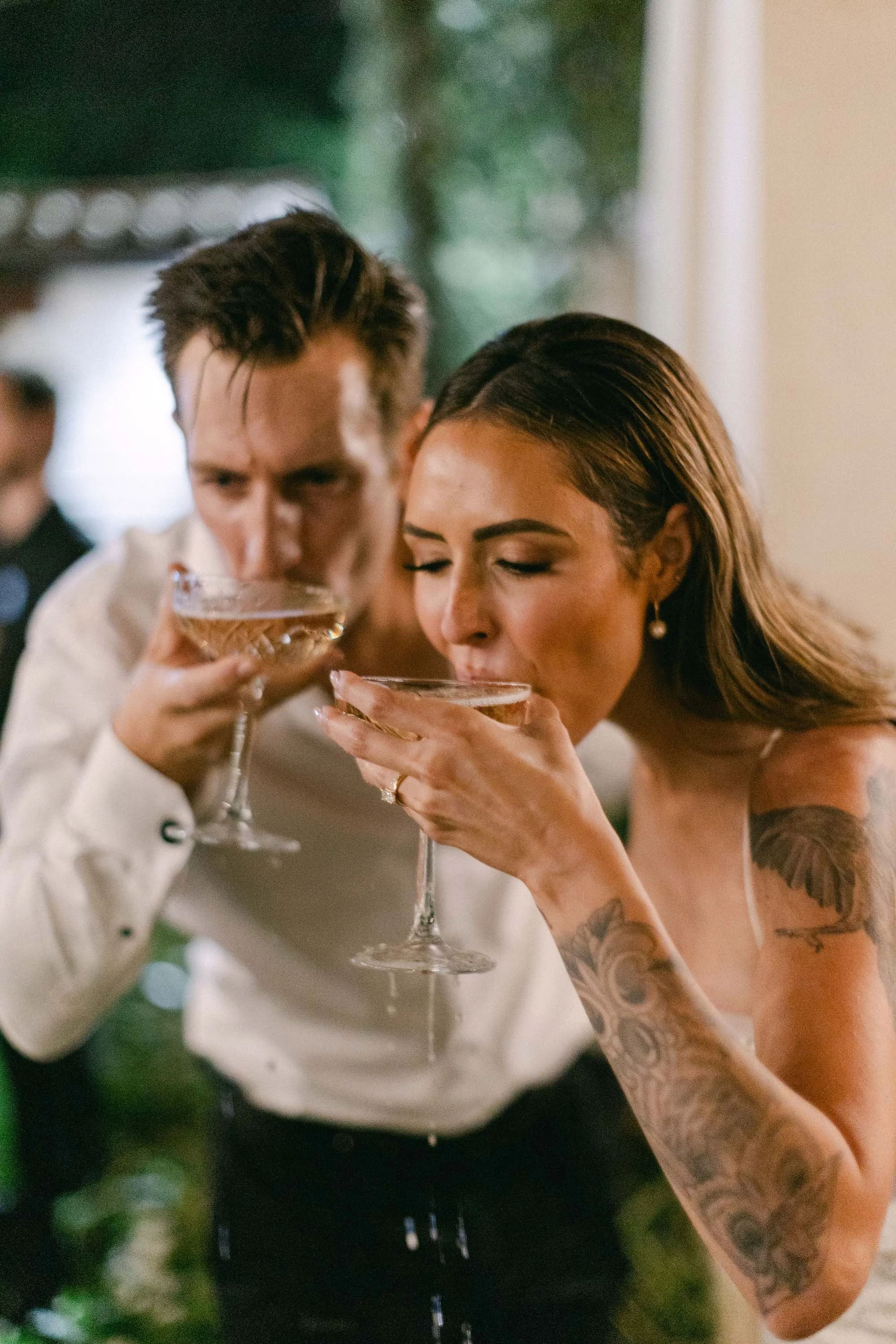 Tivoli Italian Villa Wedding - French Toast Towers Champagne Toast Celebration 5.jpg