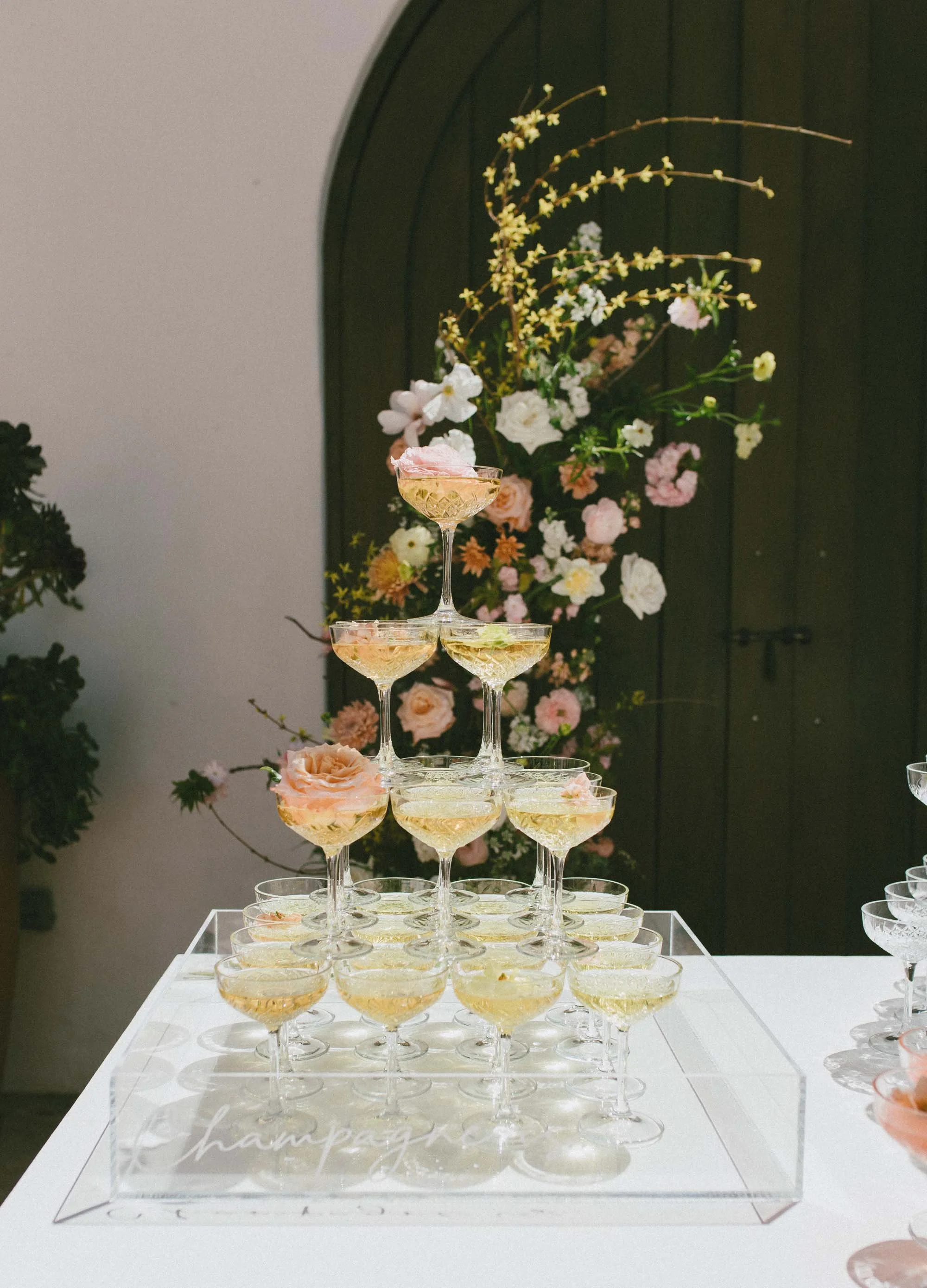 La Ventura Wedding with Champagne Tower Toast by French Toast Towers Southern California 8.jpg