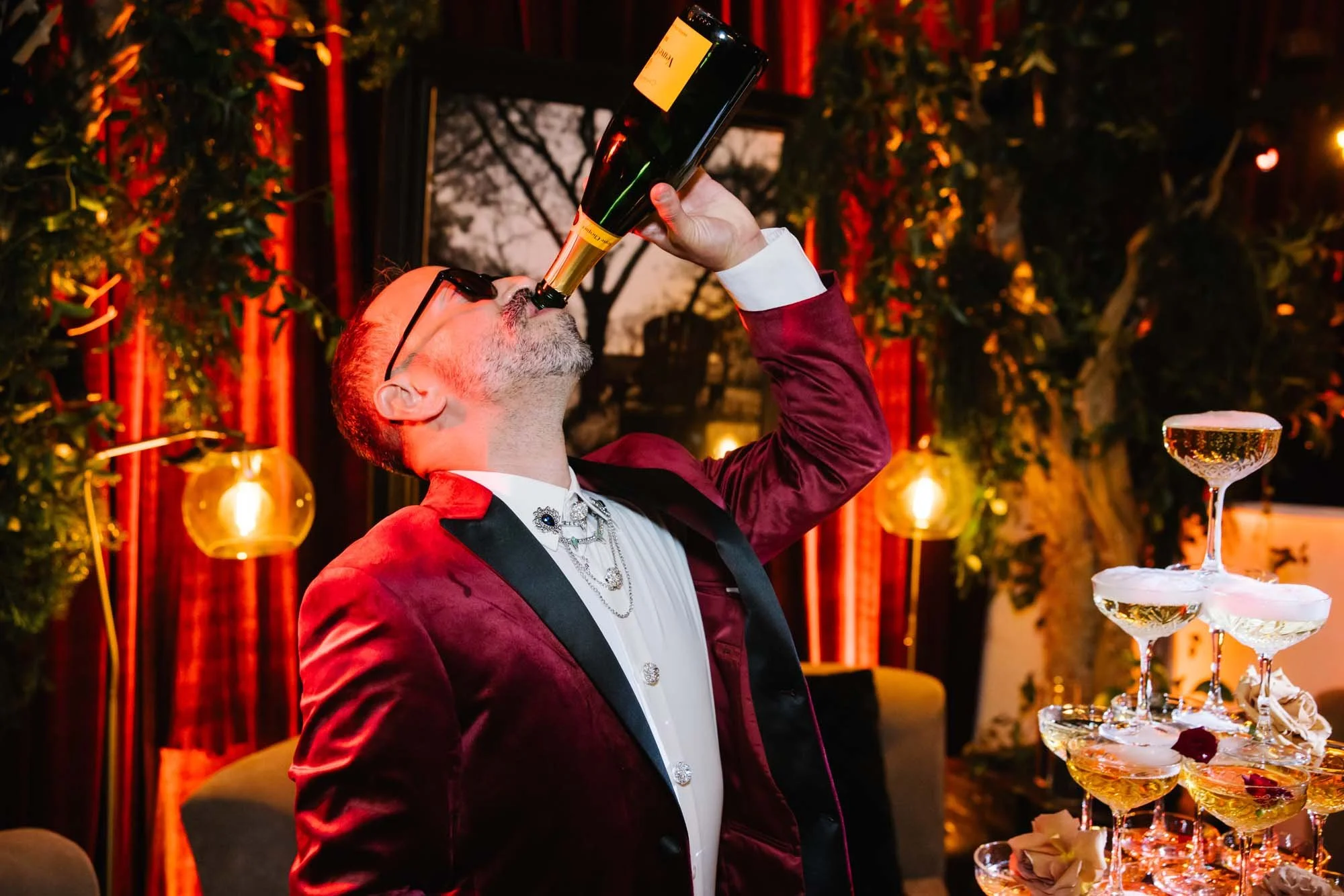 Birthday Party Champagne Tower Toast with French Toast Towers 8.jpg